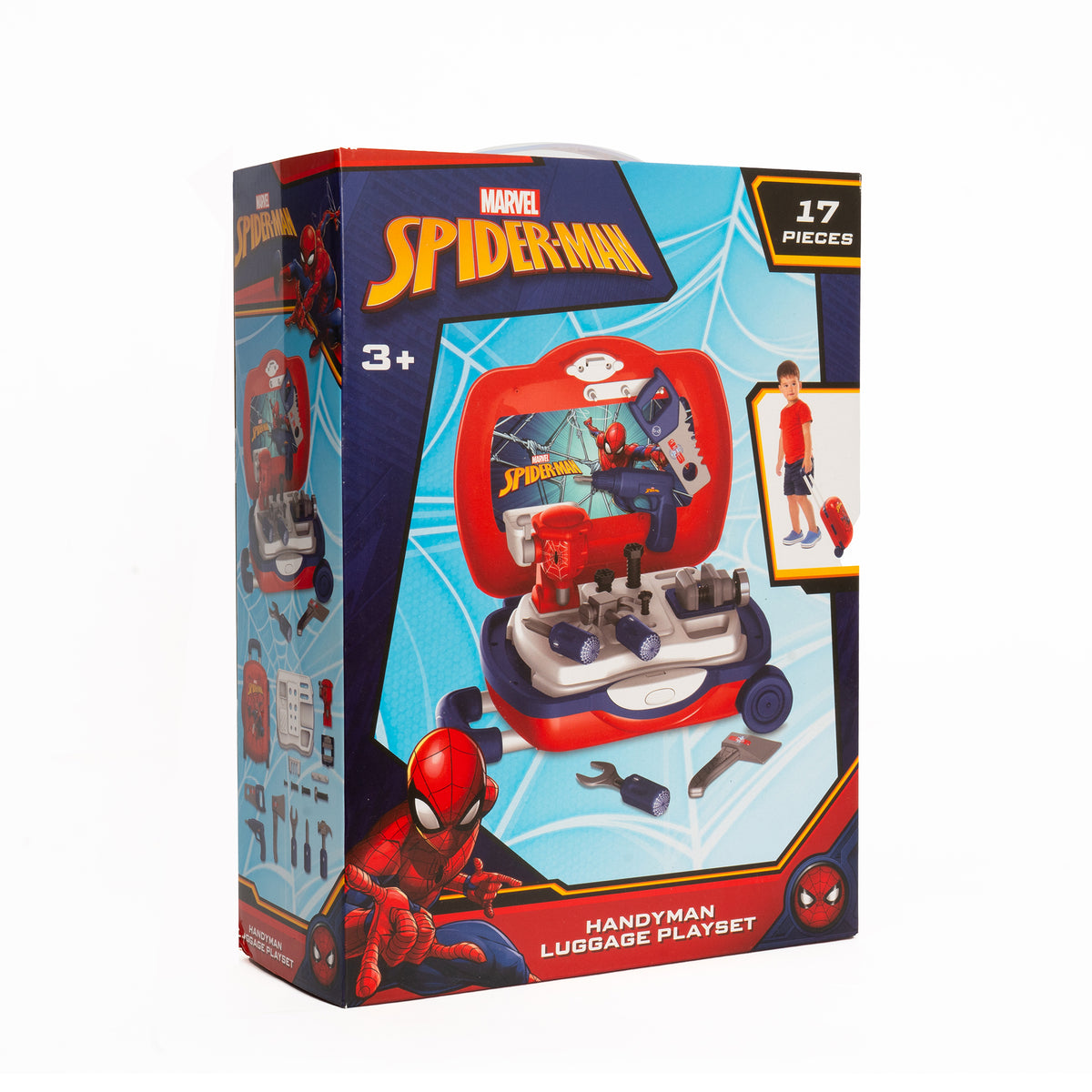 Spider-Man Handyman Luggage 17 Piece Tool Set