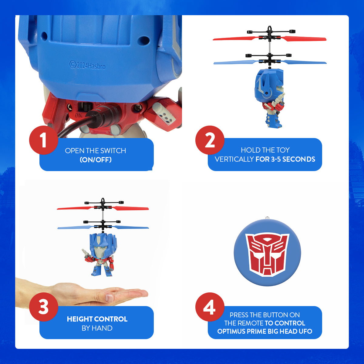 Transformers Optimus Prime OVNI de cabeza grande