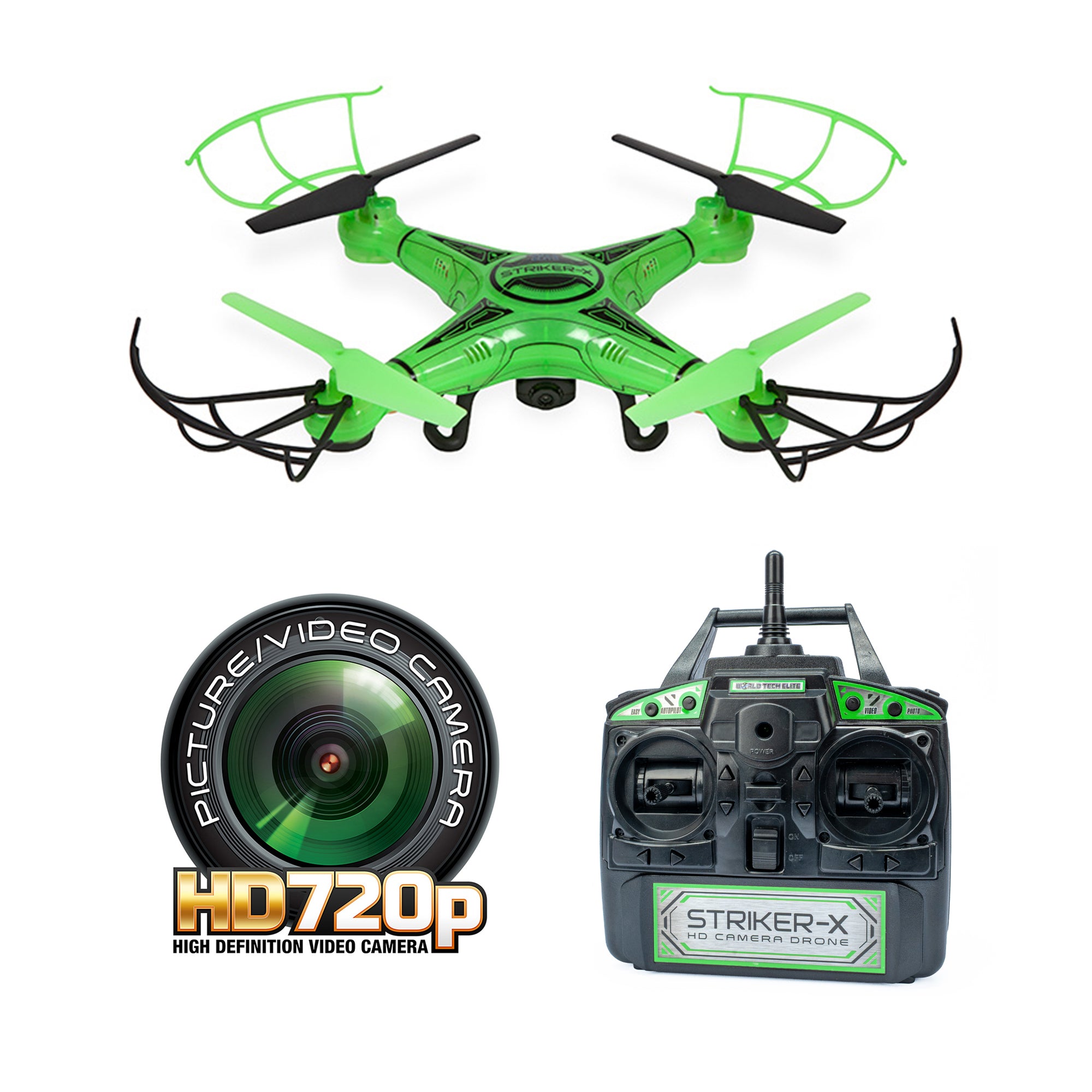 Striker-X Glow-In-The-Dark RC HD Camera Drone