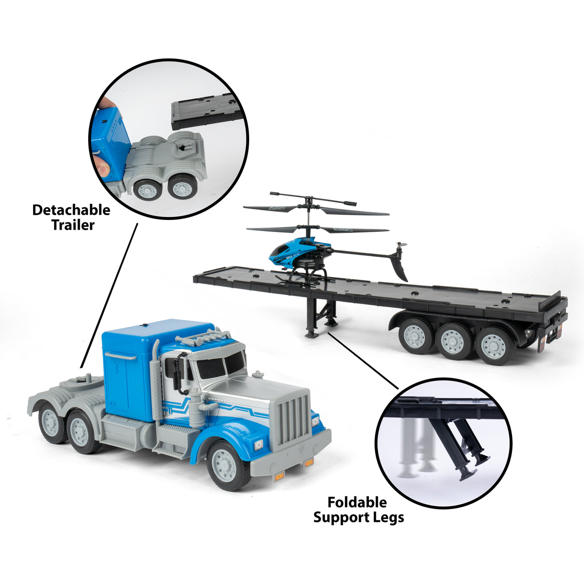 Mega Hauler Gyro RC Helicopter and Truck [2 pack]