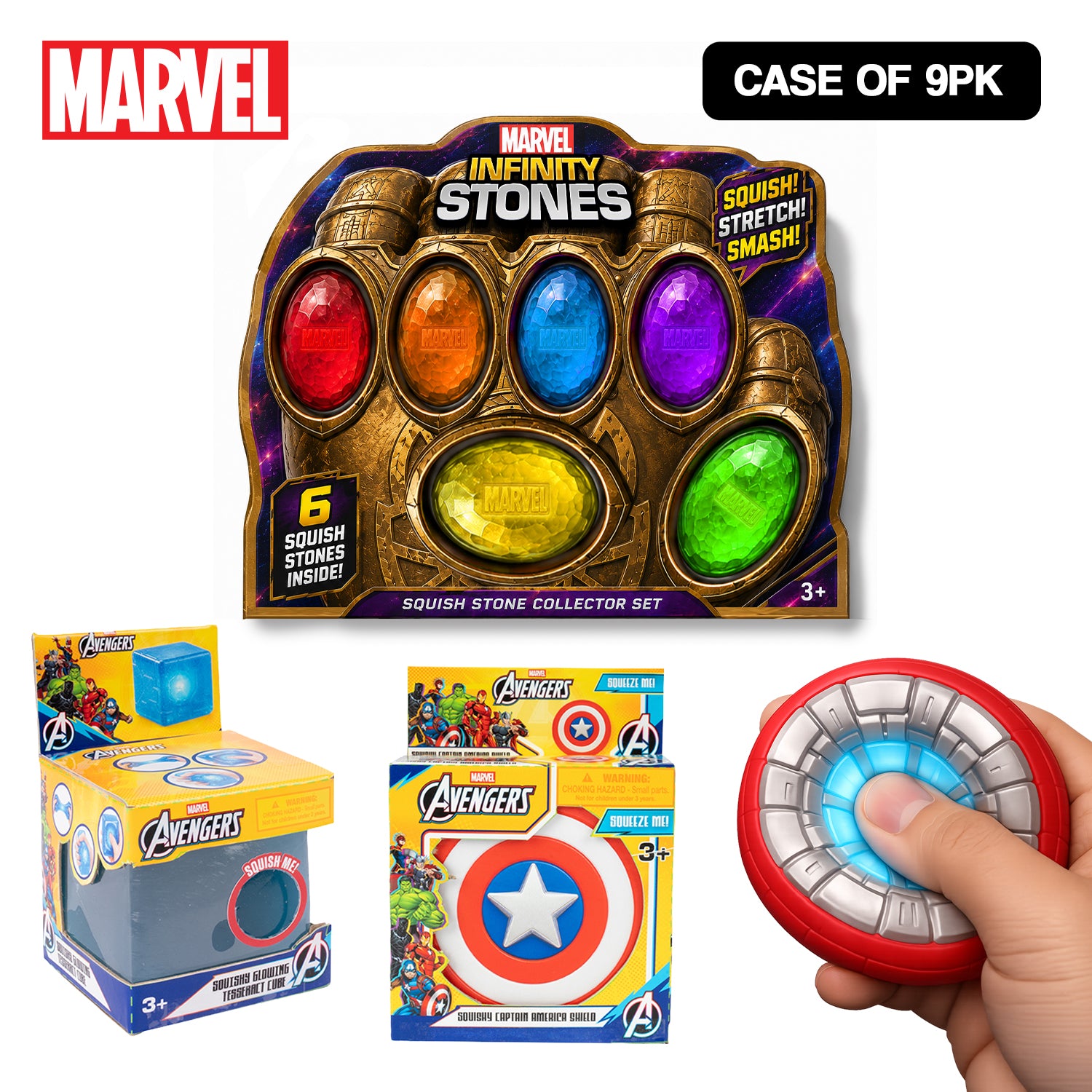 9Pk Mojis Collectible Marvel Icon Squishes,
