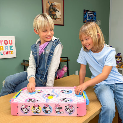 Disney Minnie Mouse Wooden Electronic Tabletop Air Hockey