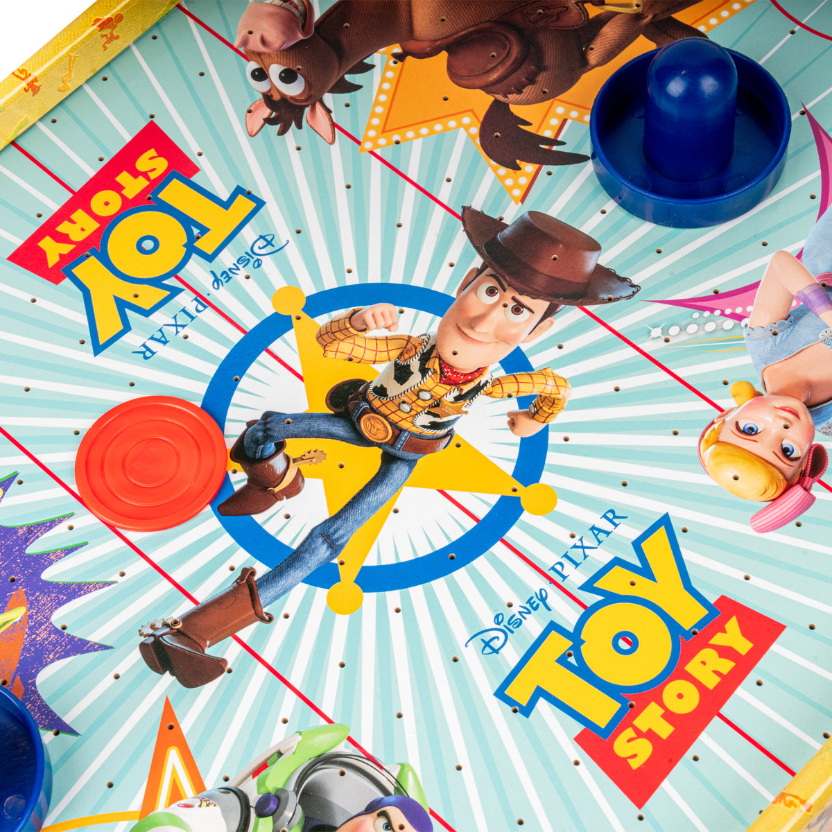 Toy Story Wooden Tabletop Air Hockey - Woody and Buzz Lightyear