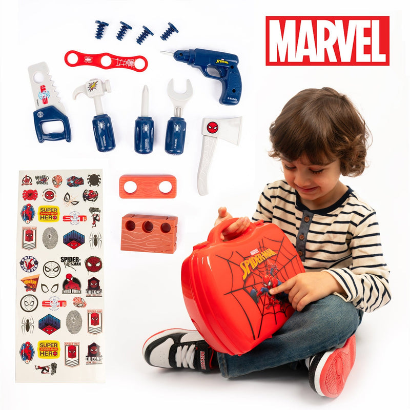 Spider-Man Handyman Suitcase 19 Piece Tool Set