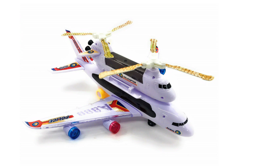 Police 4D Flash Electric Airplane Toy