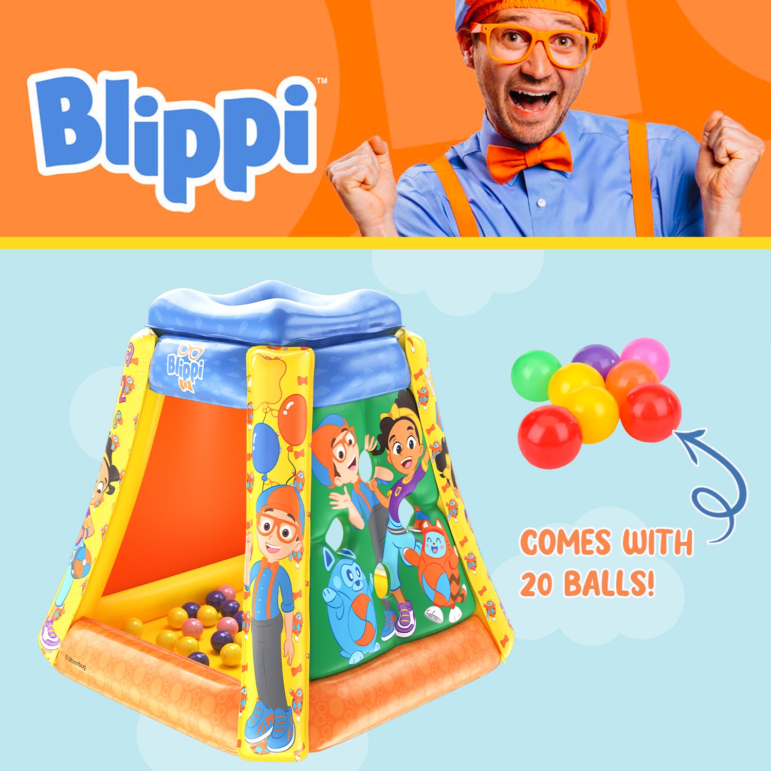 Blippi Inflatable Ball Pit Tent