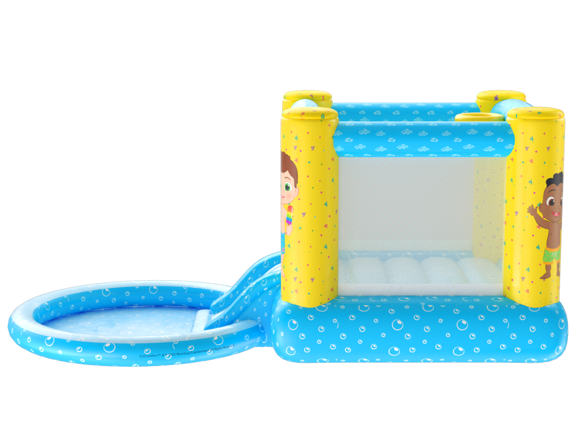 CoComelon Jump N' Slide Bouncer House W Pool (Includes Electric Air Pump)