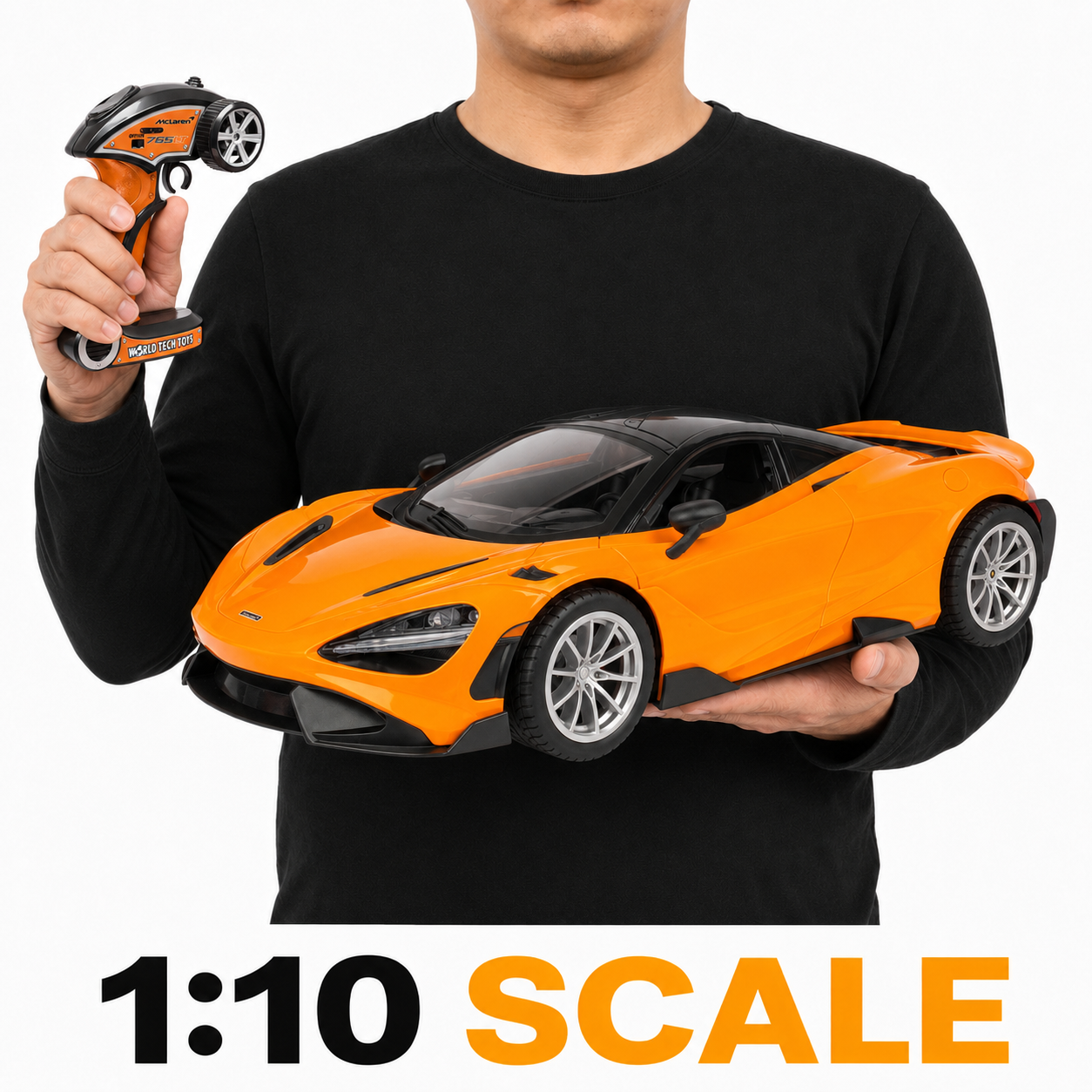 m＋rc 1:10 McLaren 765LT 2.4Ghz RC Car with Rechargeable Battery – HOBBYTRON