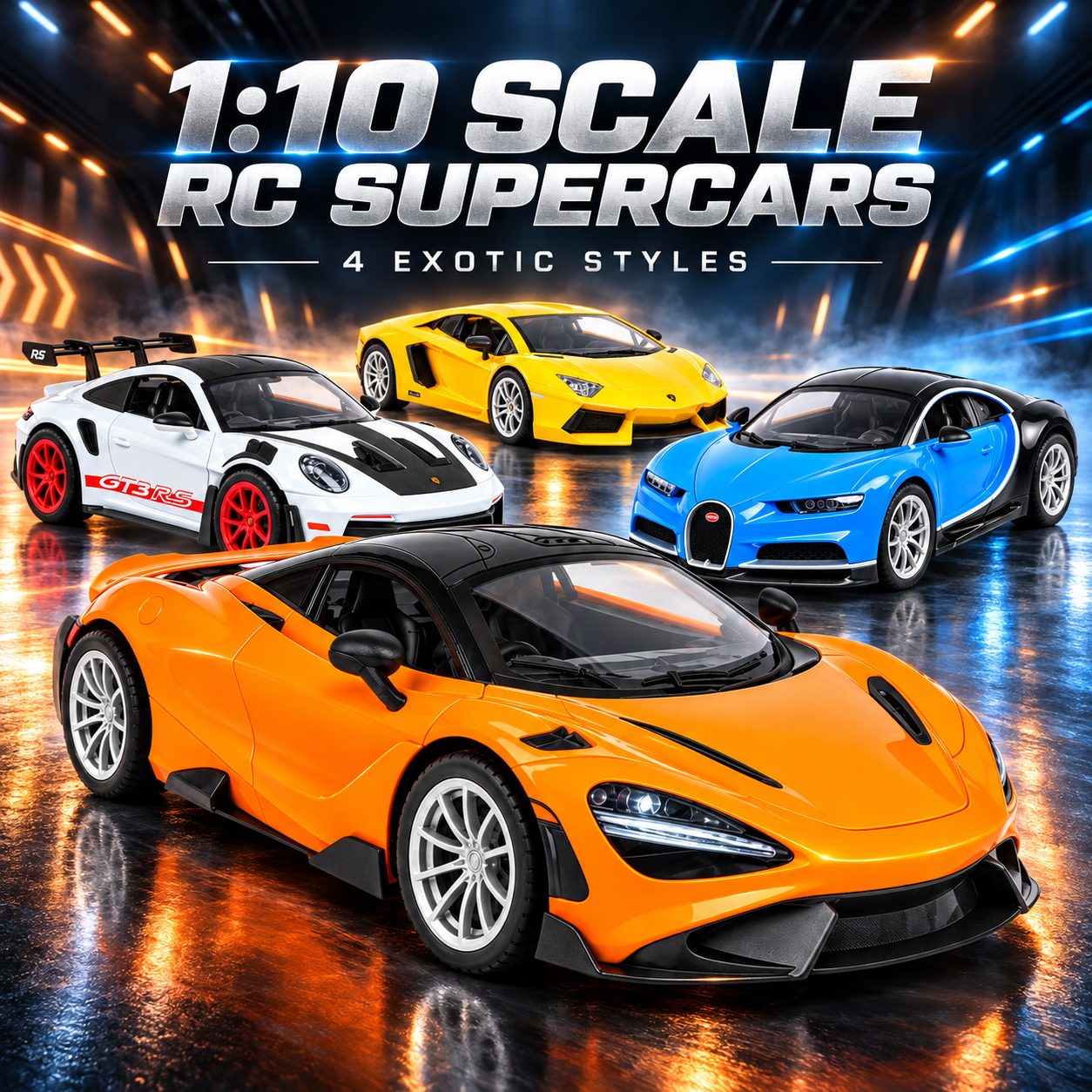 Exotic Supercar with Huge 5Wh Rechargeable Battery - 15MPH Top Speed