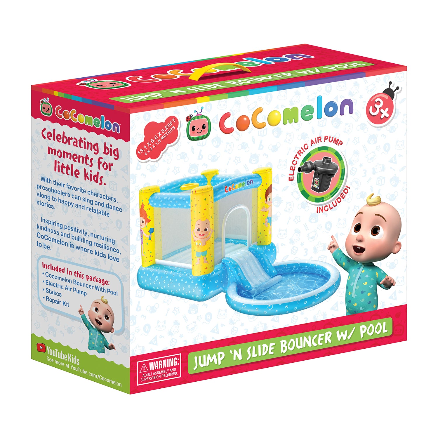 CoComelon Jump N' Slide Bouncers (Includes Electric Air Pump)