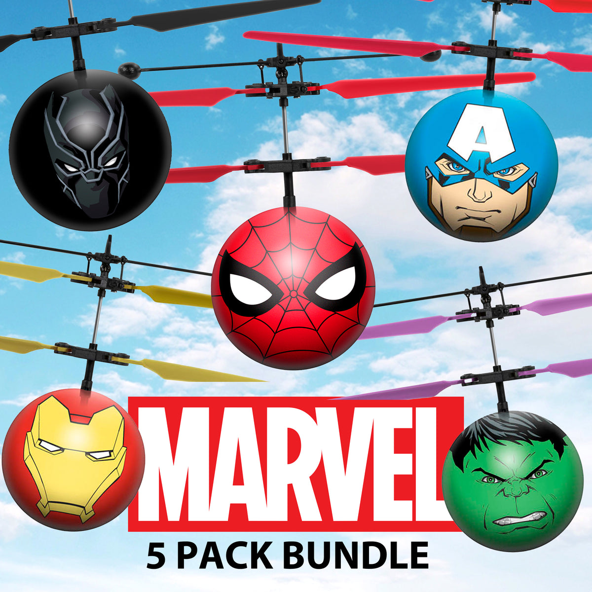 Paquete de 5 bolas de helicóptero Marvel®