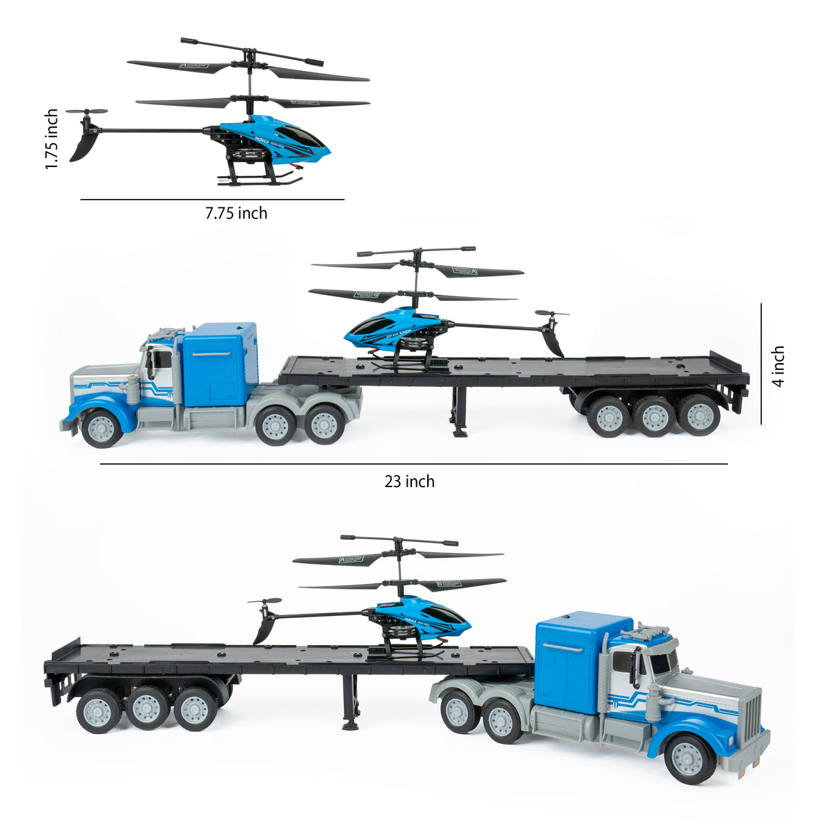 Mega Hauler Gyro RC Helicopter and Truck [2 pack]