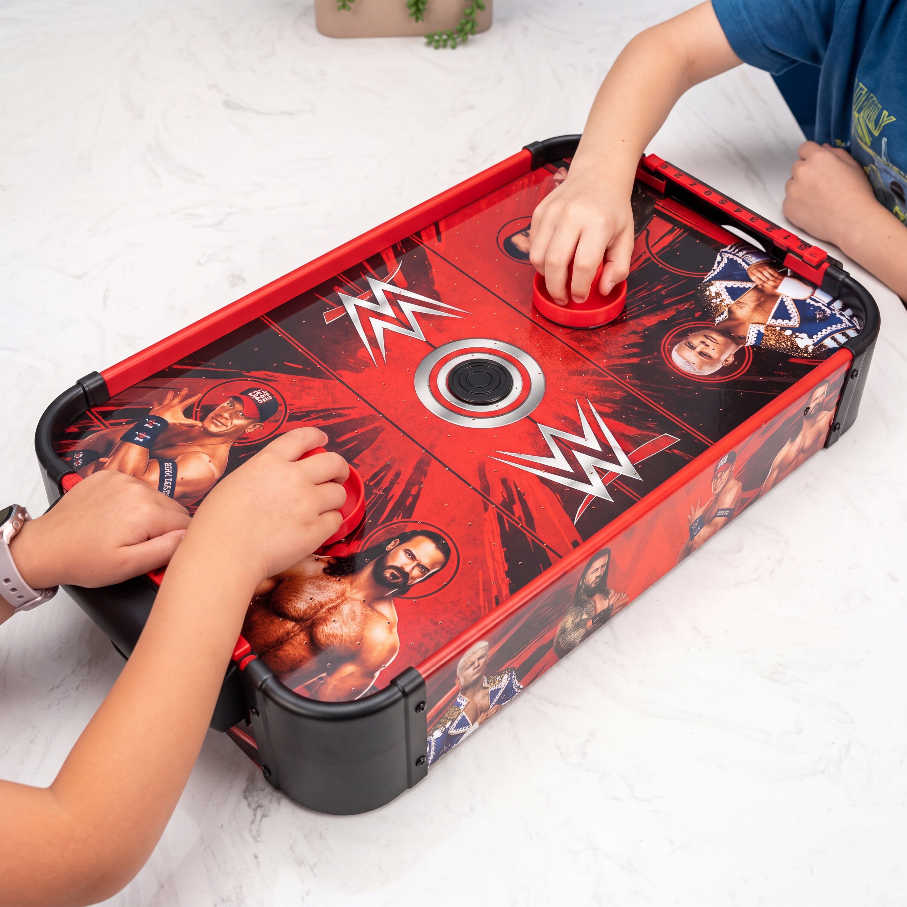WWE Wooden Tabletop Air Hockey