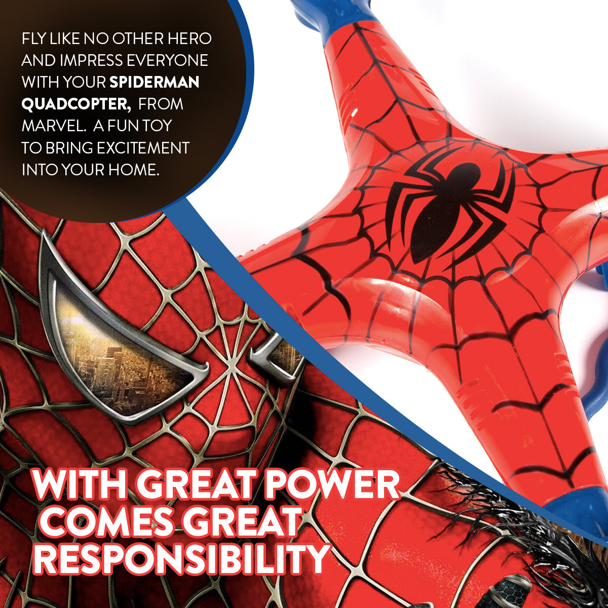 Marvel Licensed Spider-Man Sky Hero 2.4GHz 4.5CH RC Drone