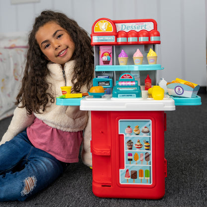 Tienda de dulces móvil 4 en 1, juego de 54 piezas