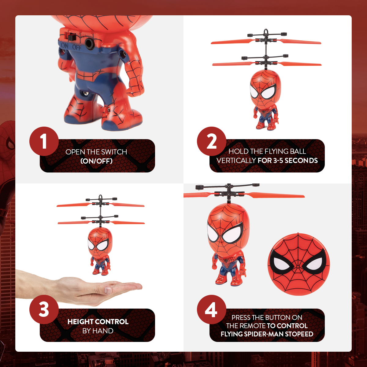 Paquete de 5 cabezudos de Marvel