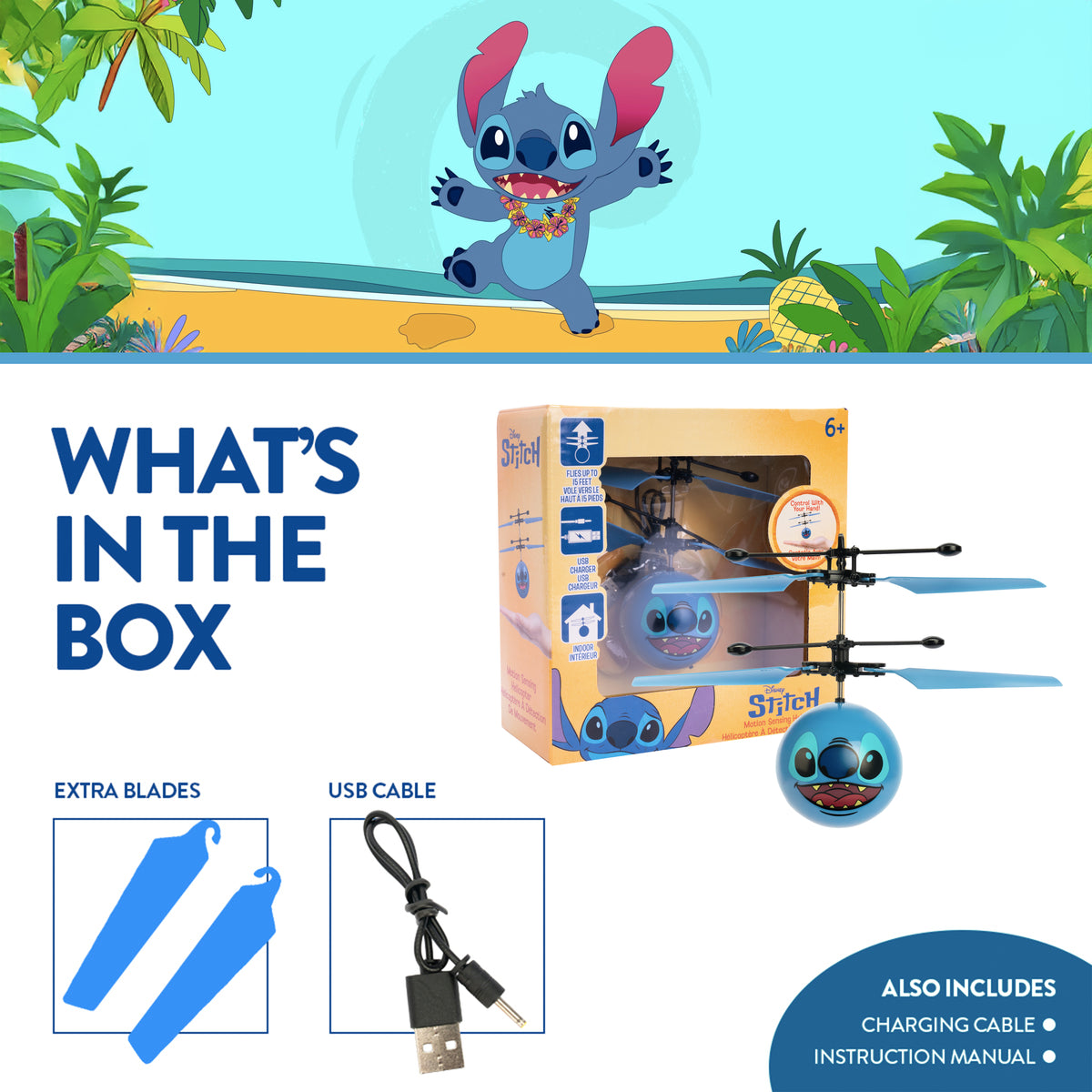 Disney Stitch Flying Heli Ball