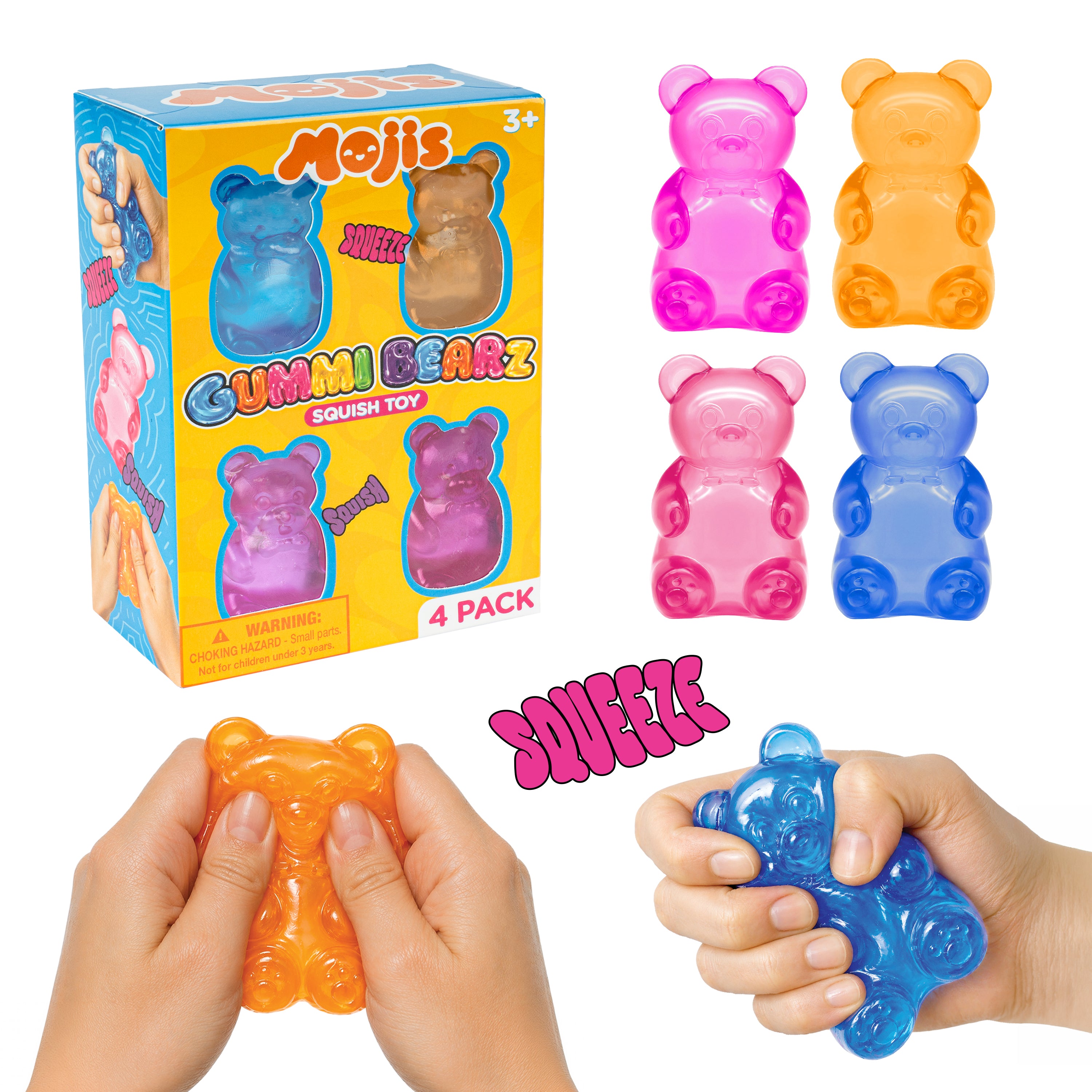 Mojis Gummi Bearz Squishy 4-Pack
