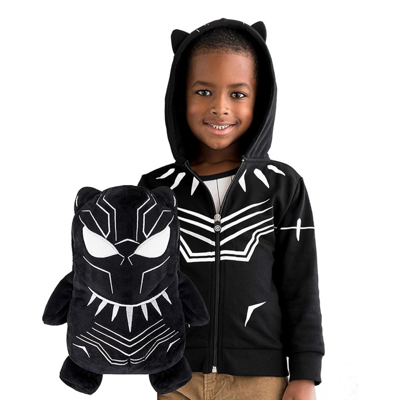 Cubcoats Black Panther 2 in 1 Transforming Hoodie and Soft Plushie, Blue