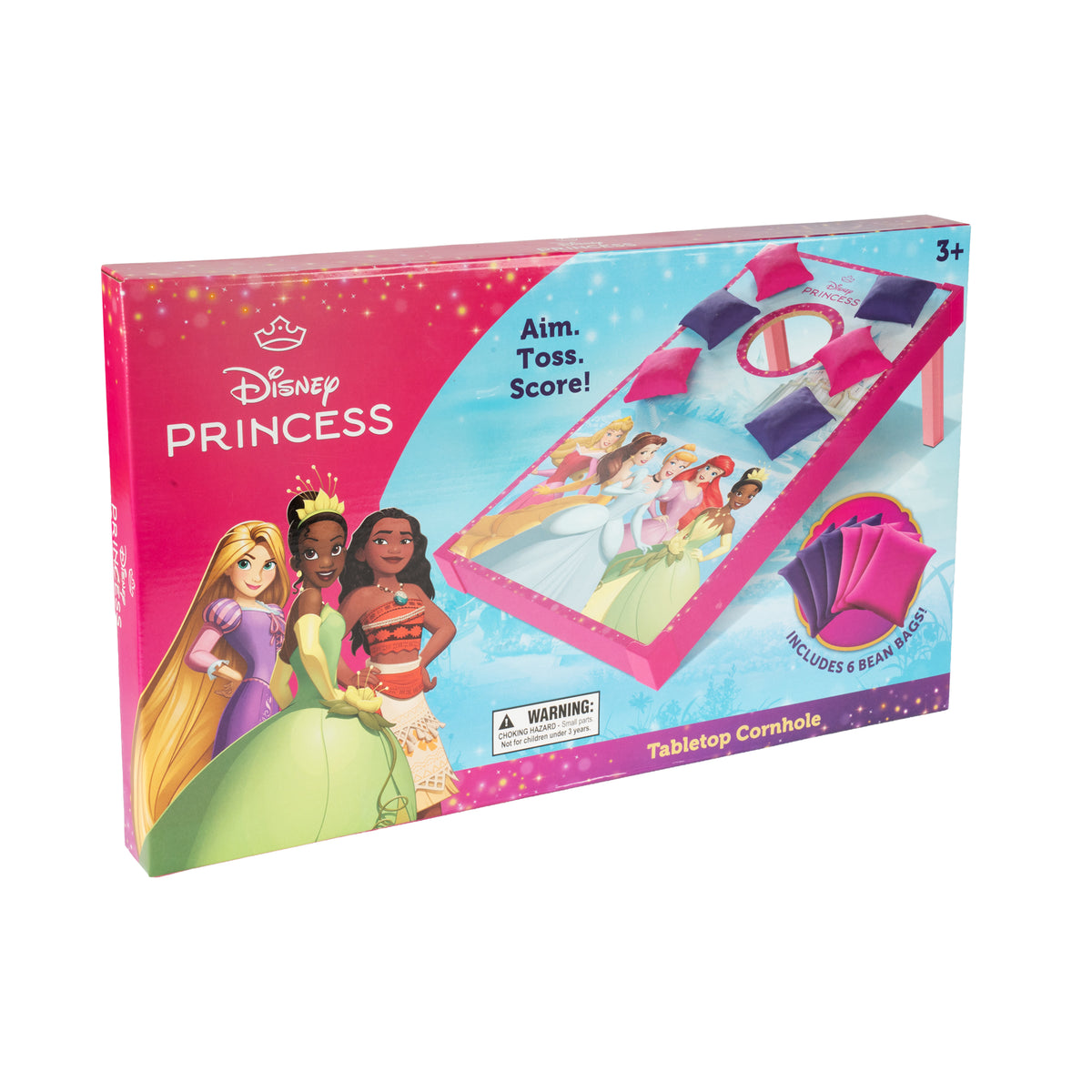 Disney Princess Wooden Cornhole Game with 6 Bean Bags
