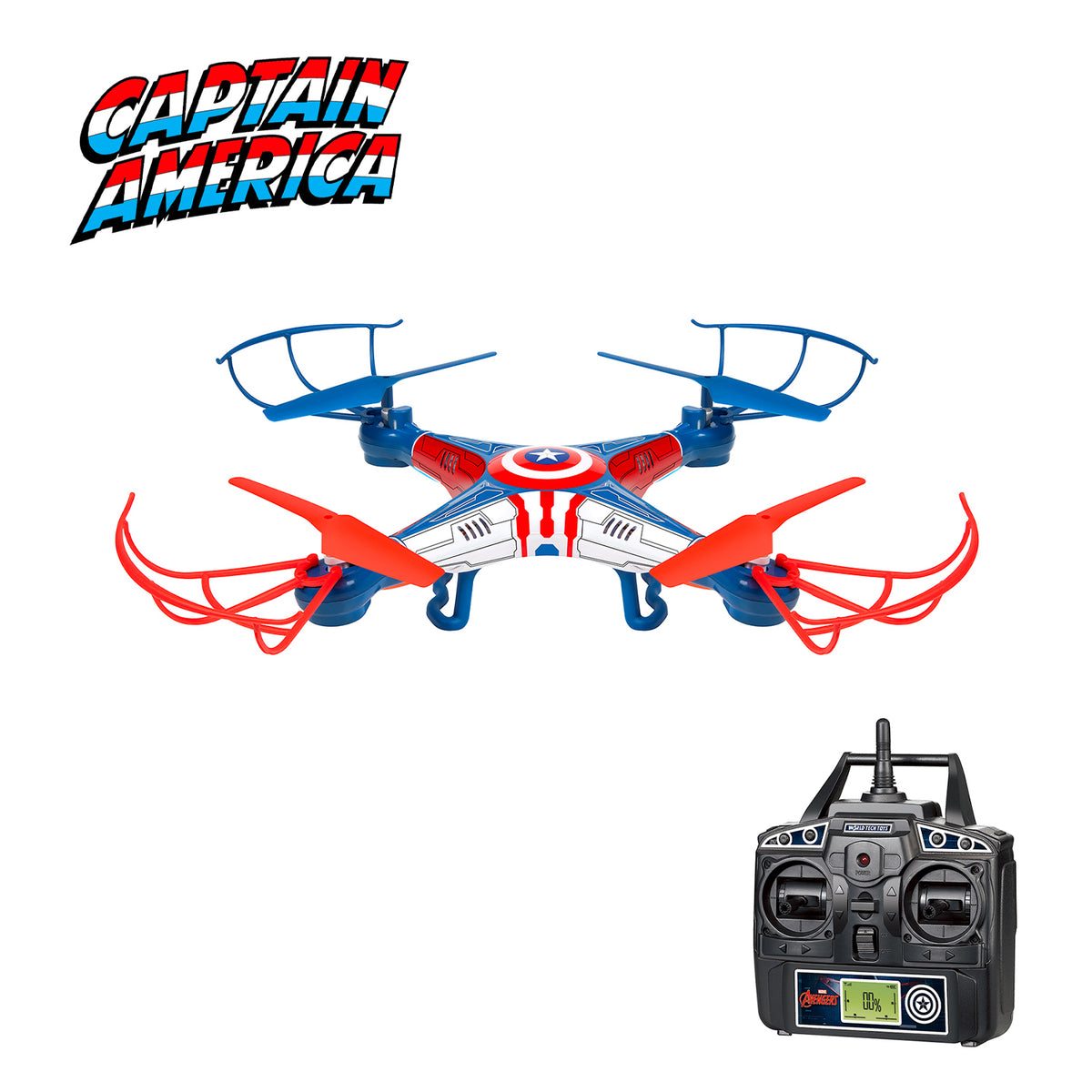 Dron RC Sky Hero de 2,4 GHz y 4,5 canales de los Vengadores, Capitán América, con licencia de Marvel
