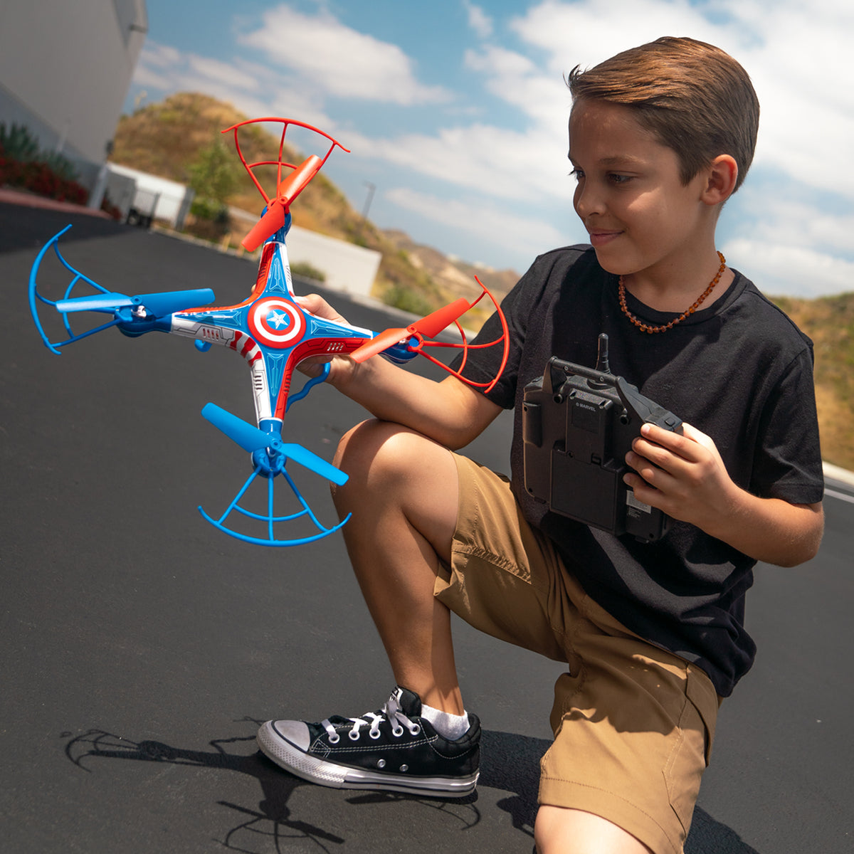 Dron RC Sky Hero de 2,4 GHz y 4,5 canales de los Vengadores, Capitán América, con licencia de Marvel