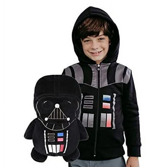Cubcoats Darth Vader 2 in 1 Transforming Hoodie and Soft Plushie, Black