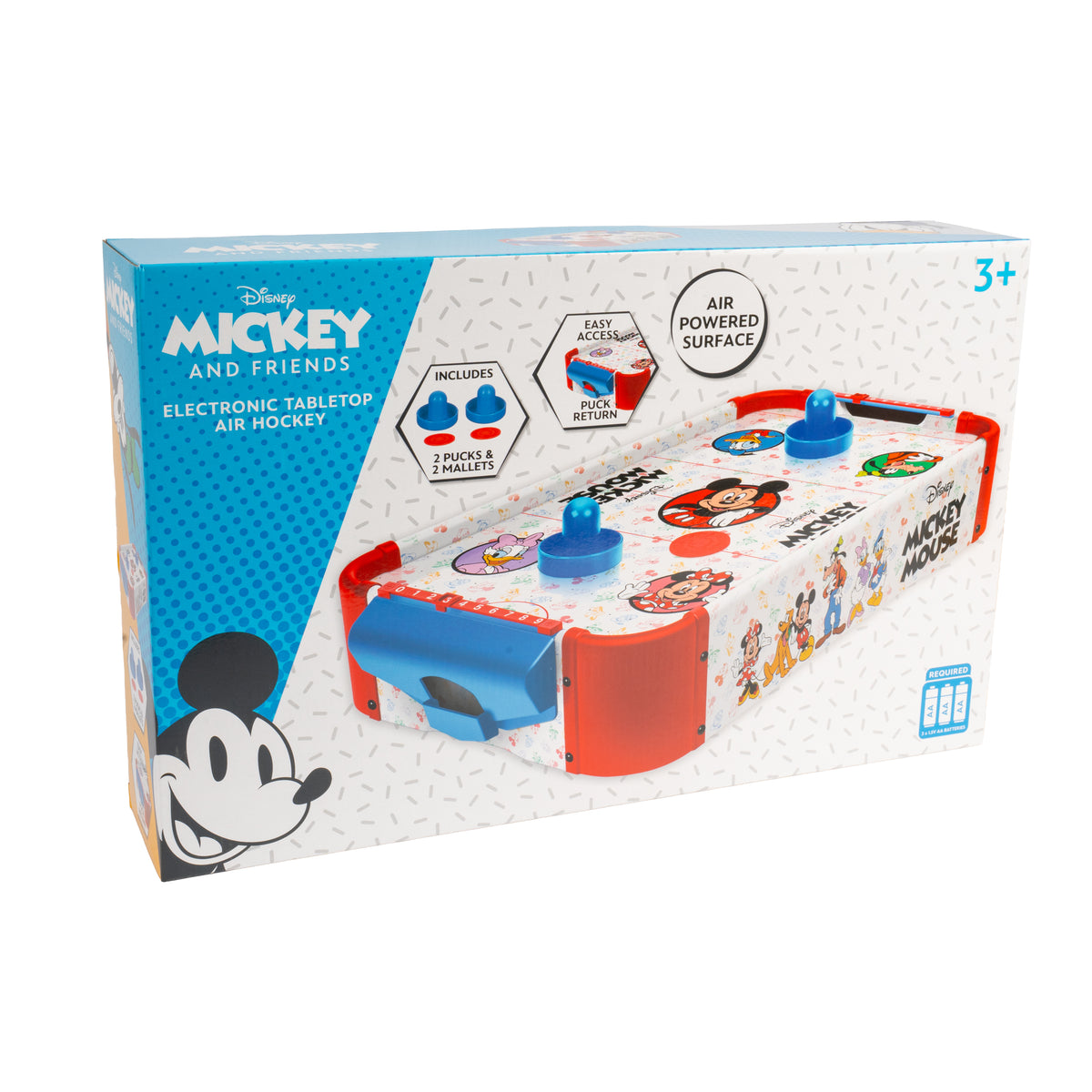 Mesa electrónica de hockey de aire de madera de Mickey Mouse de Disney