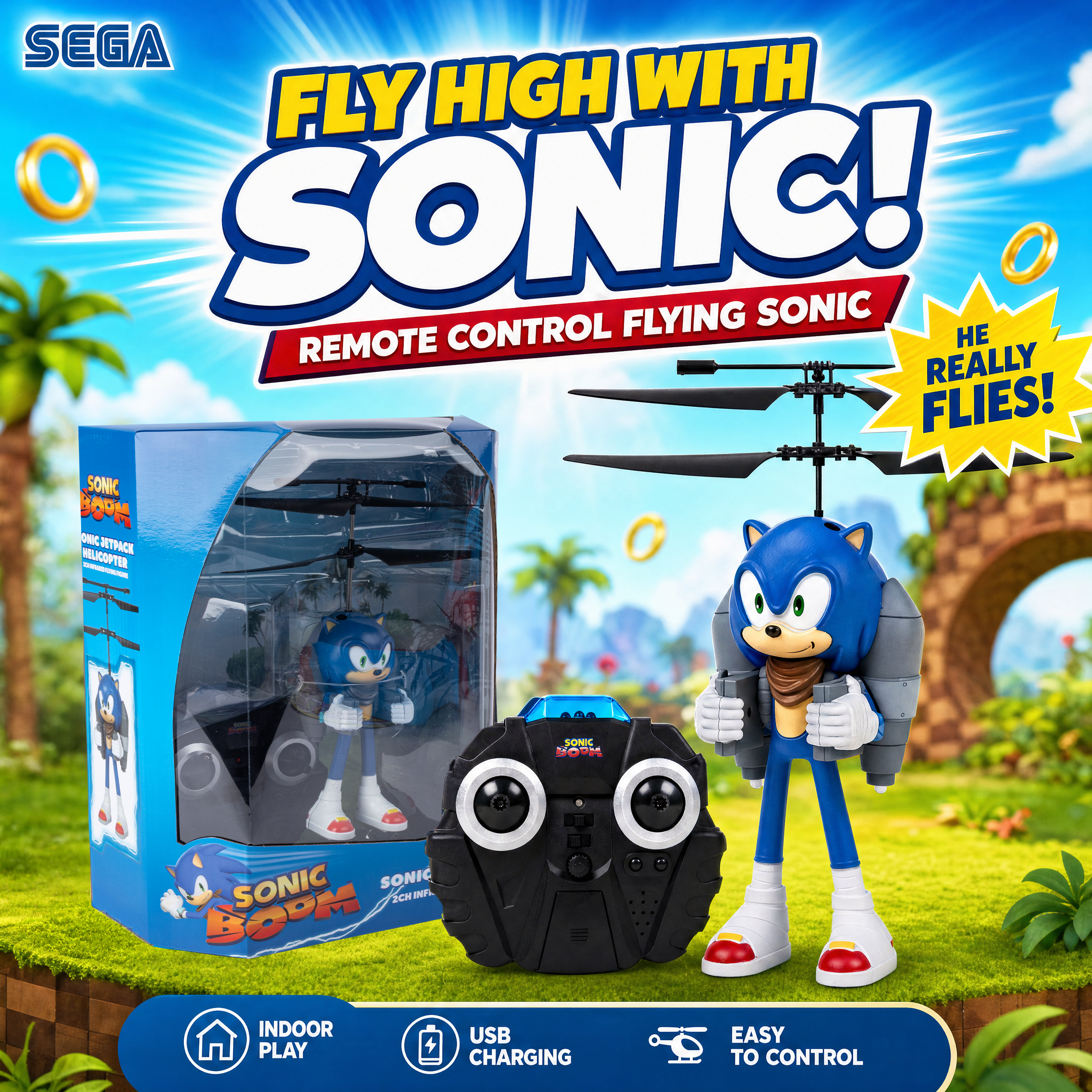 Sonic RC Flying Figure