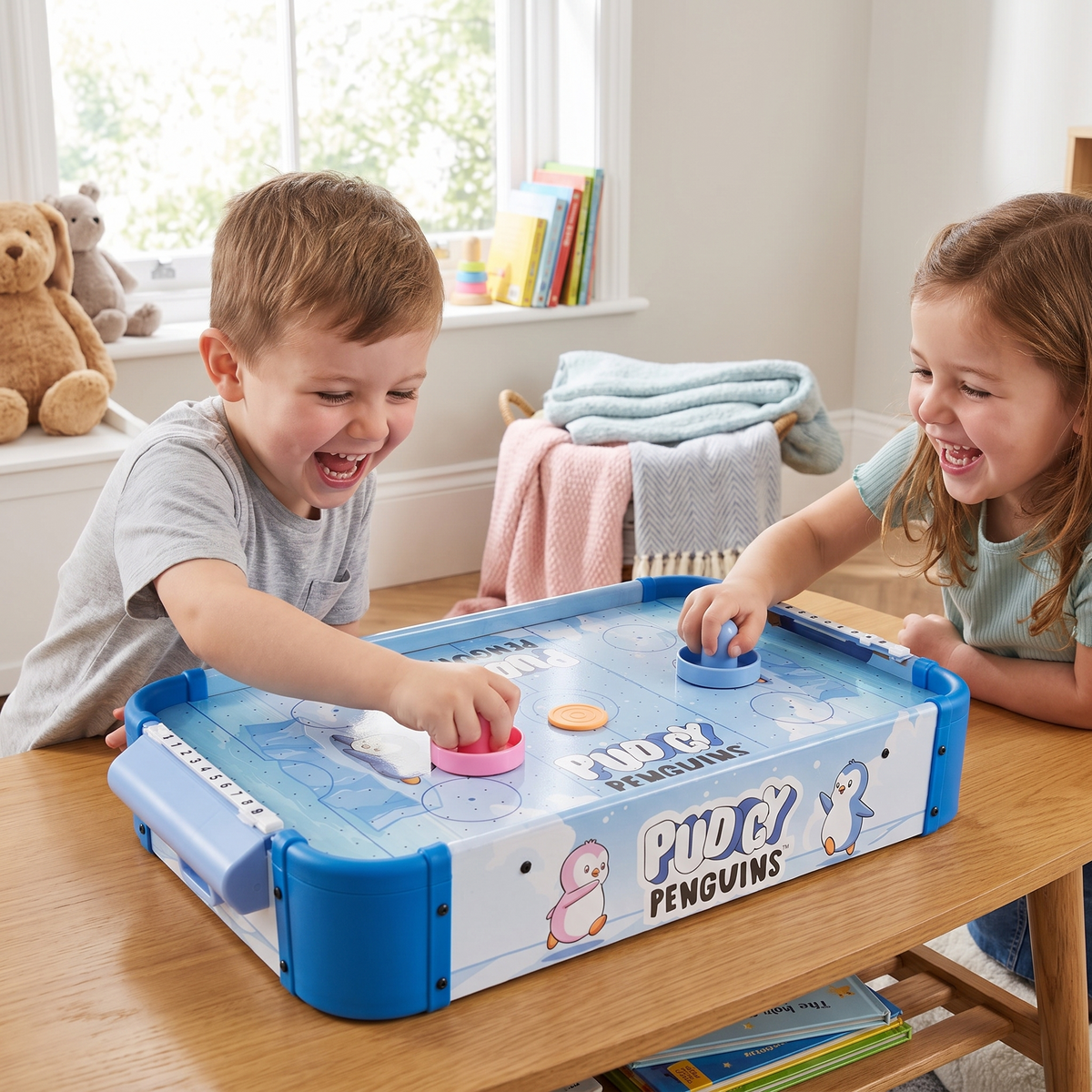 Pudgy Penguins Electronic Tabletop Air Hockey
