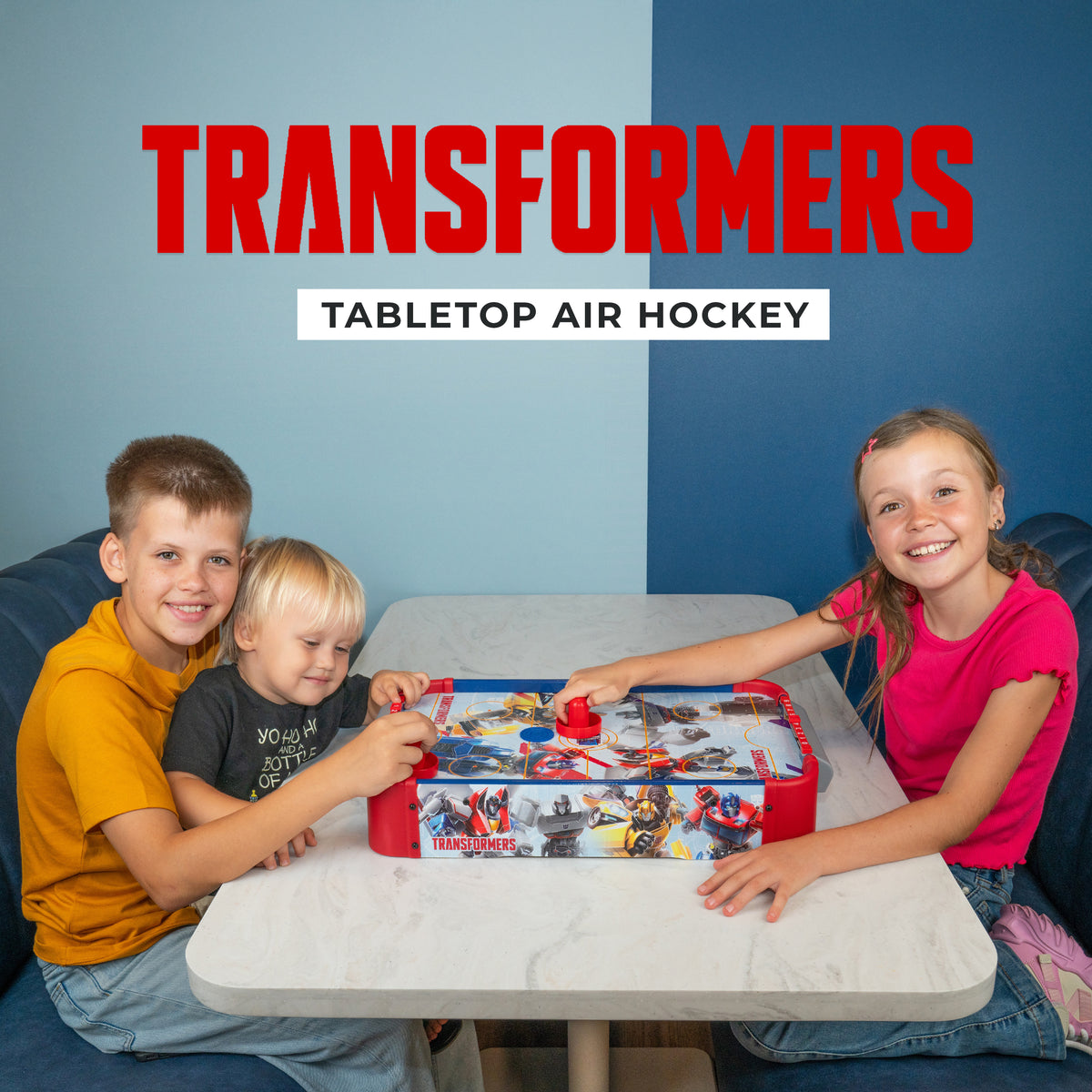 Mesa electrónica de hockey de aire de madera Transformers
