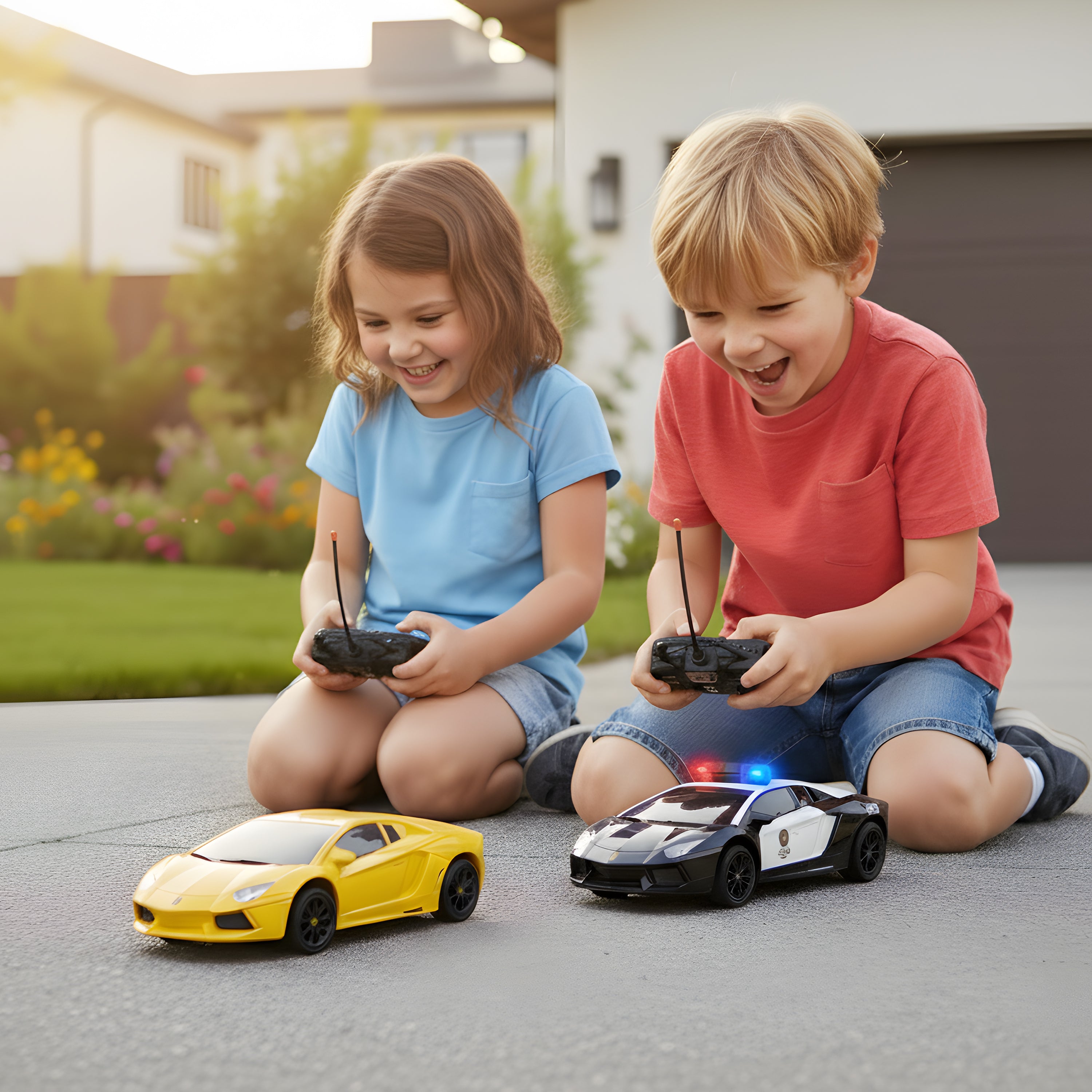 2 Pack - RC Lamborghini Aventador & LAPD Police Lamborghini