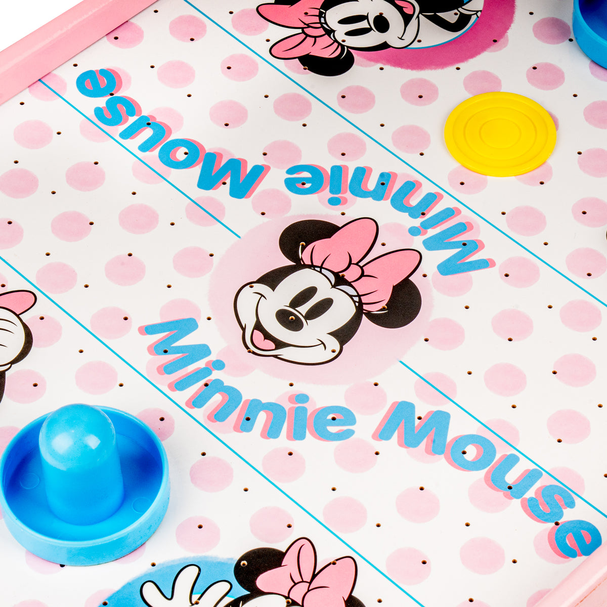 Disney Minnie Mouse Wooden Electronic Tabletop Air Hockey