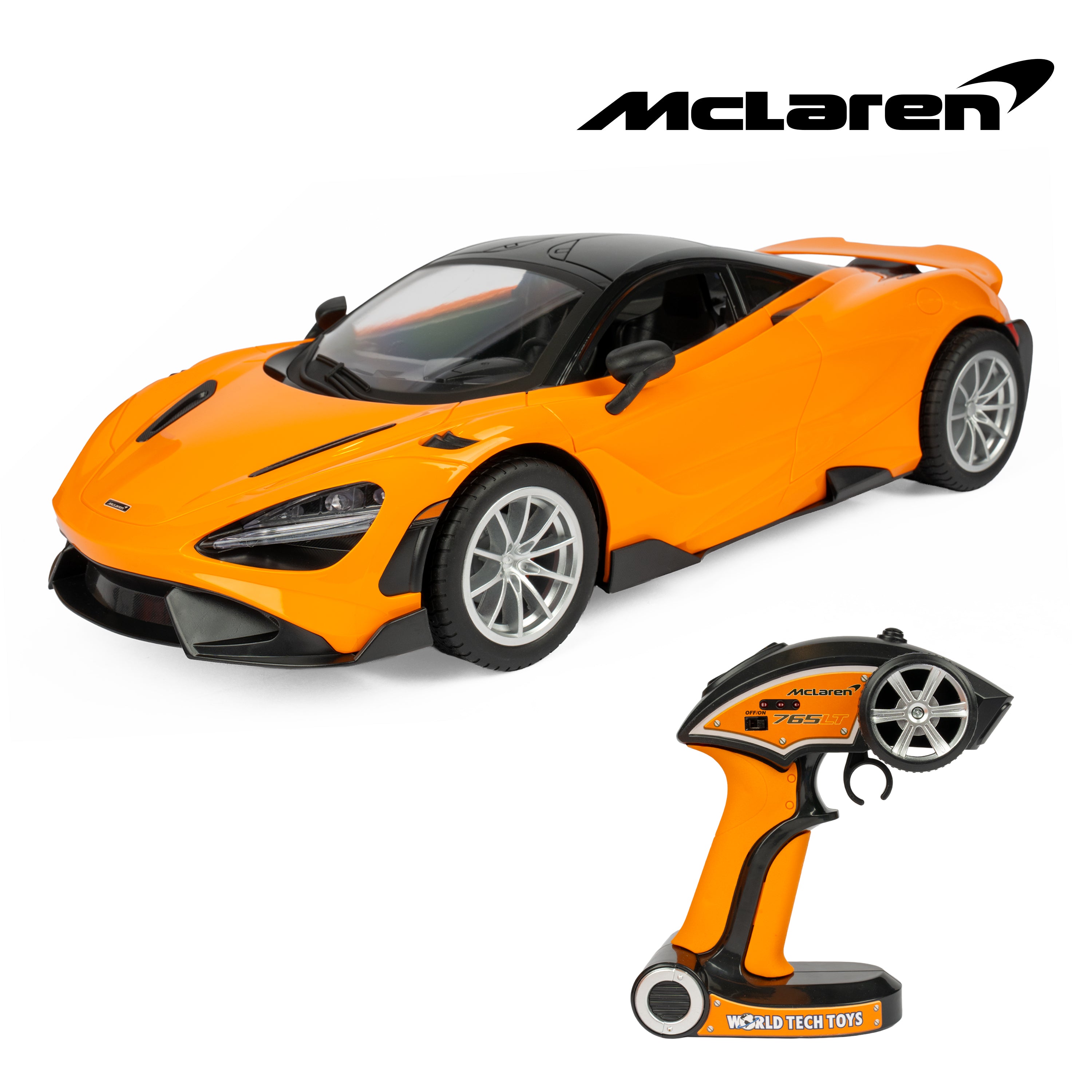 1:10 McLaren 765LT 2.4Ghz RC Car - Comes with Rechargeable Battery