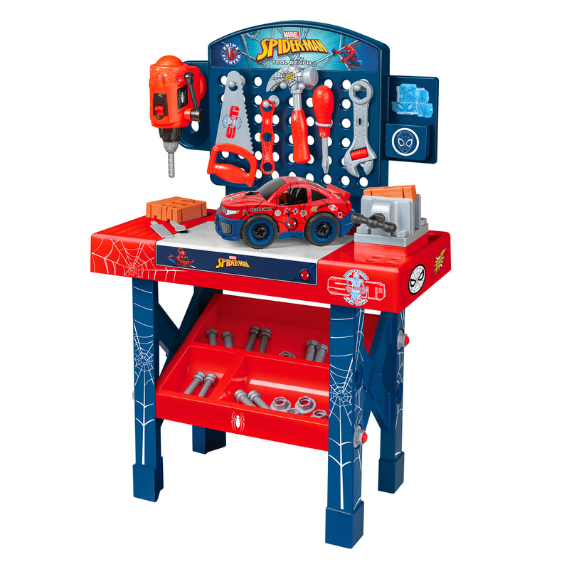 Spider-Man Tool Bench Playset with Take Apart Car (84 Pieces)