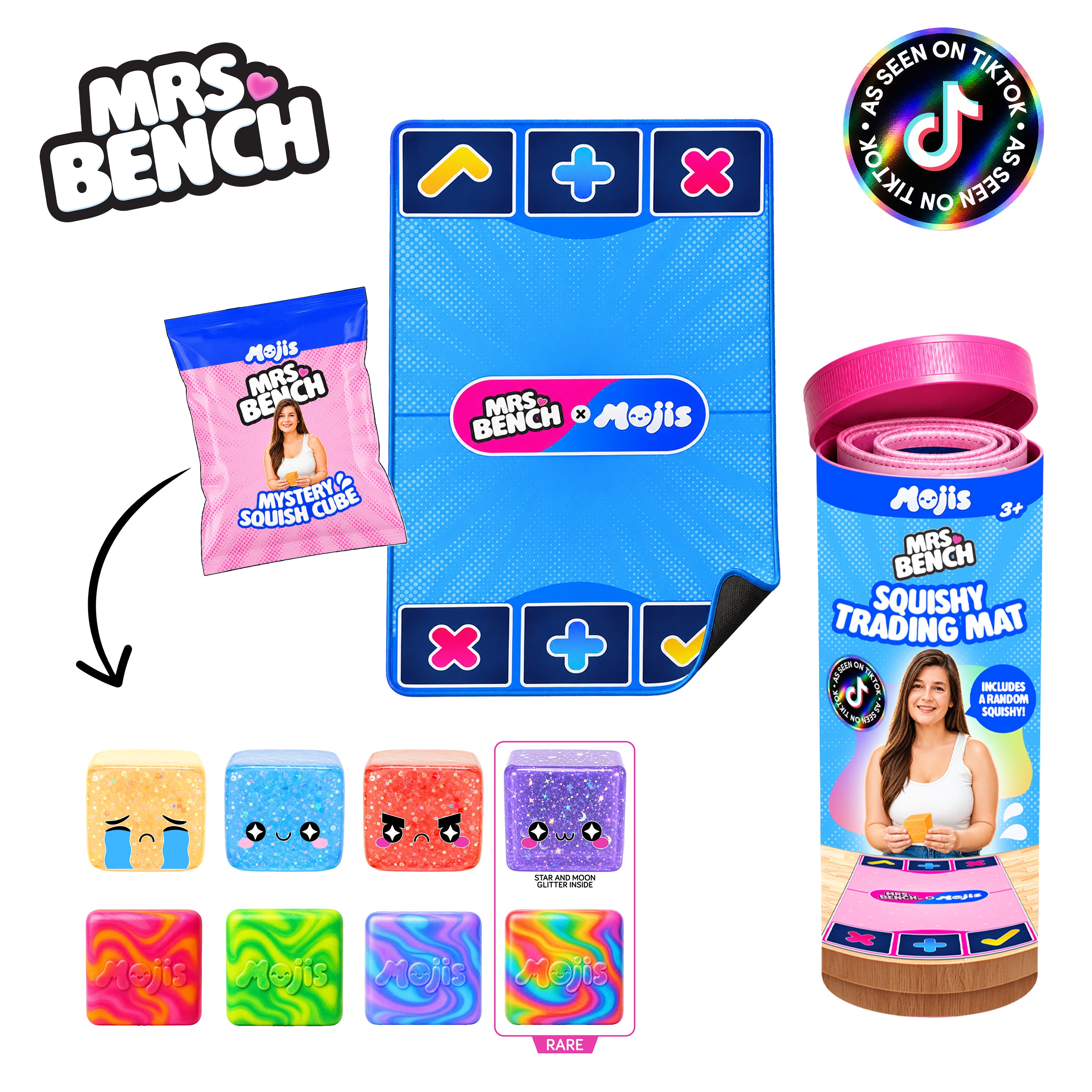 Mrs Bench Official Licensed Squishy & Fidget Trading Mat w/ Special Squishy