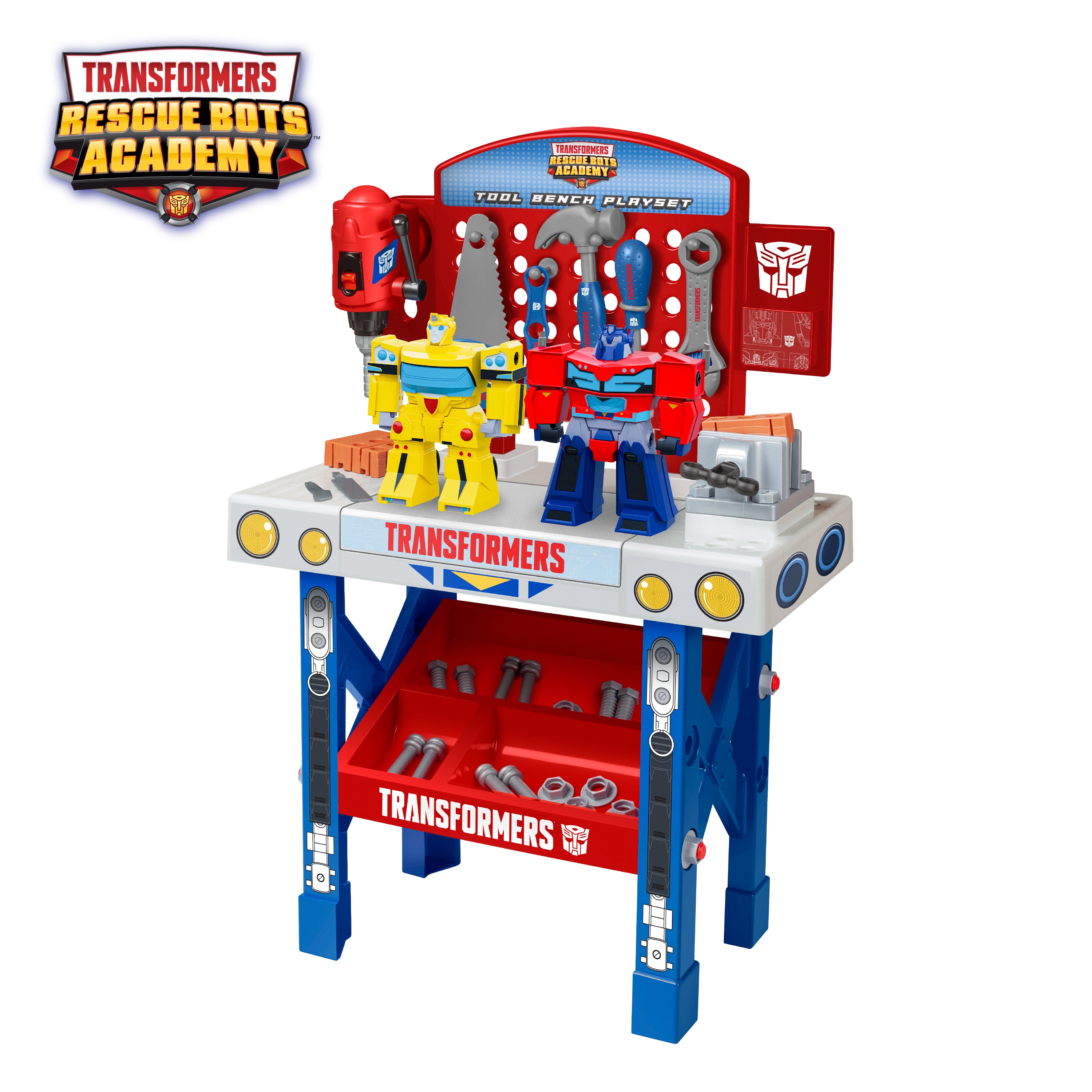 Transformers Rescue Bots Academy Tool Bench Playset with Take Apart Robots (68 Pieces)