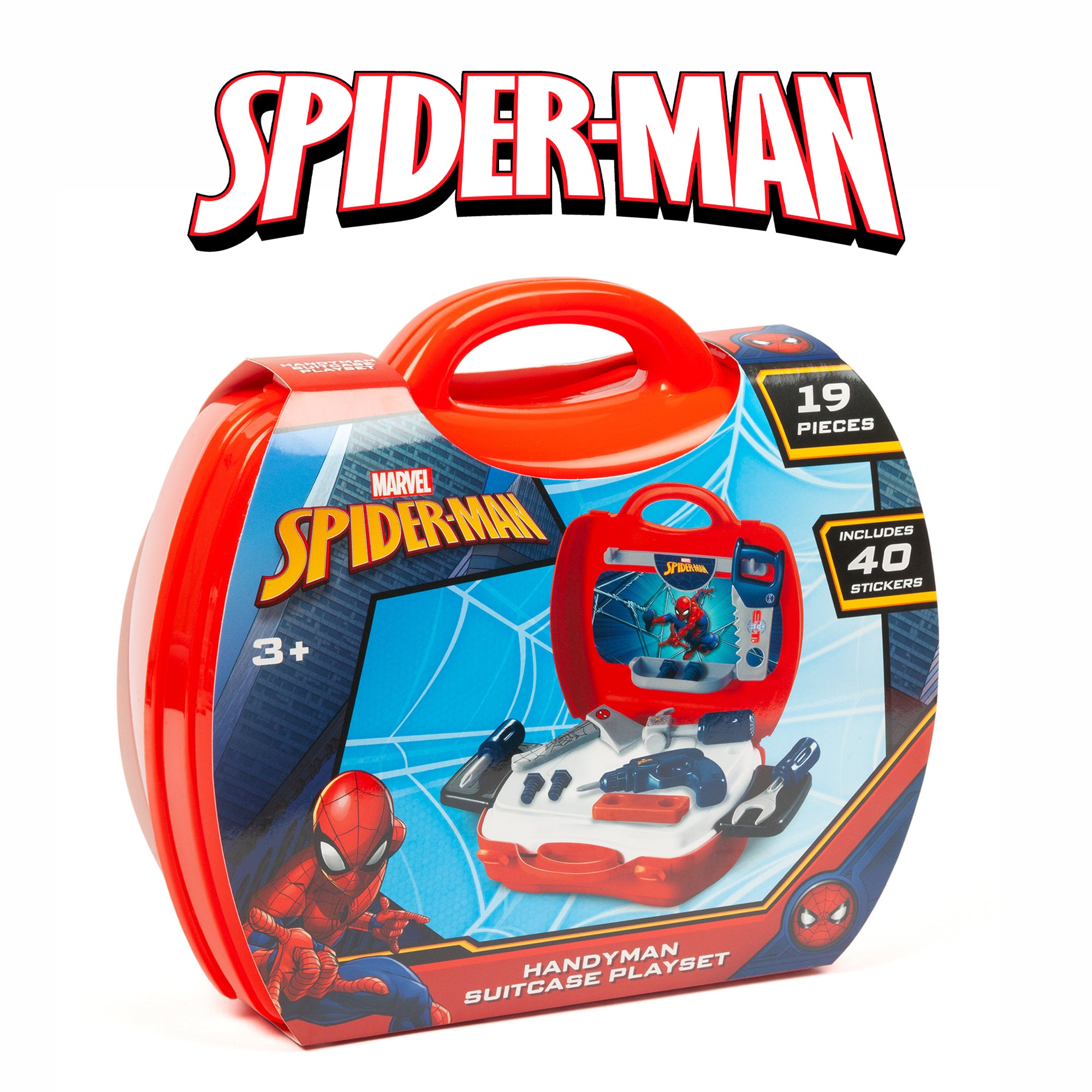 Spider-Man Handyman Suitcase 19 Piece Tool Set