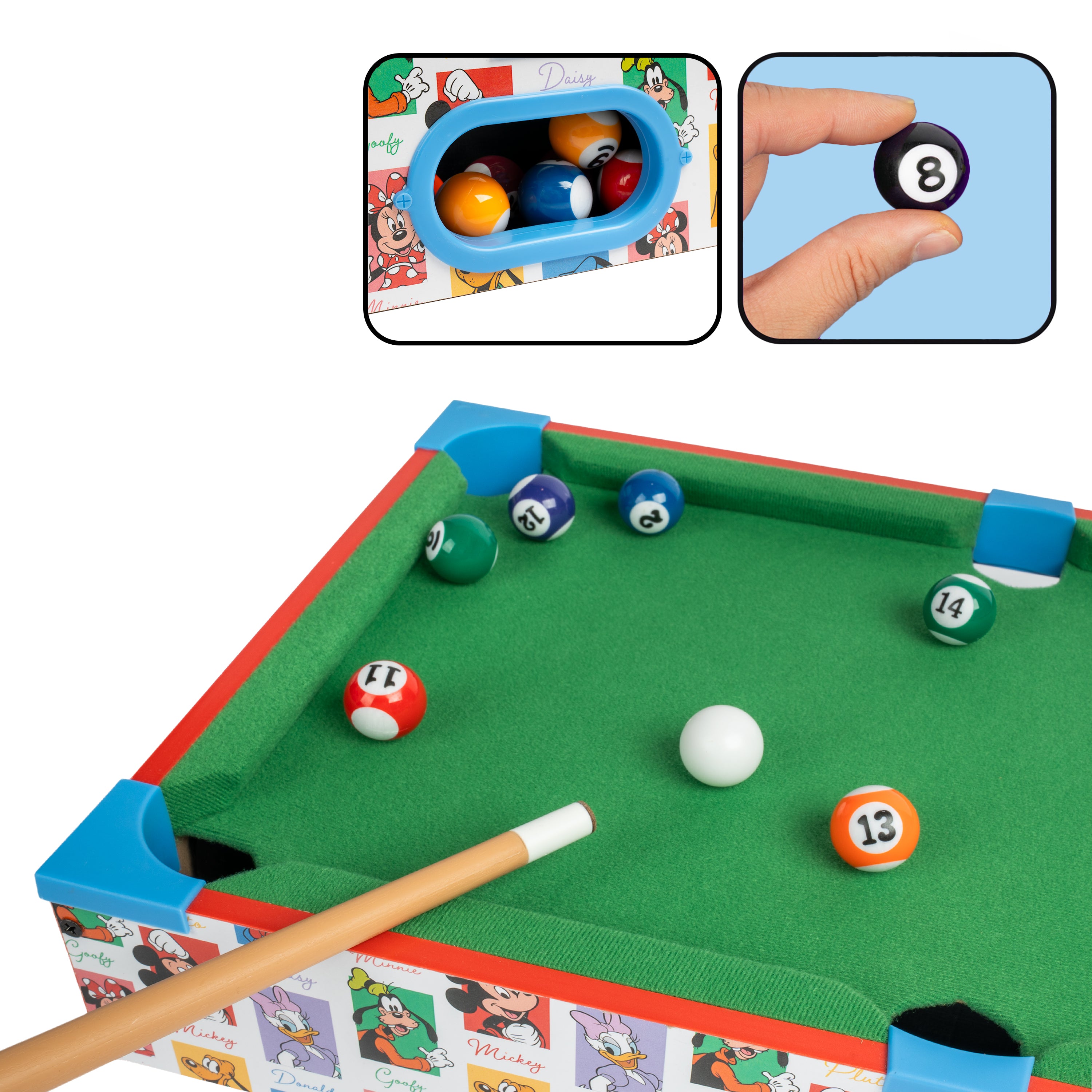 Mickey & his Friends Wooden Tabletop Pool Table