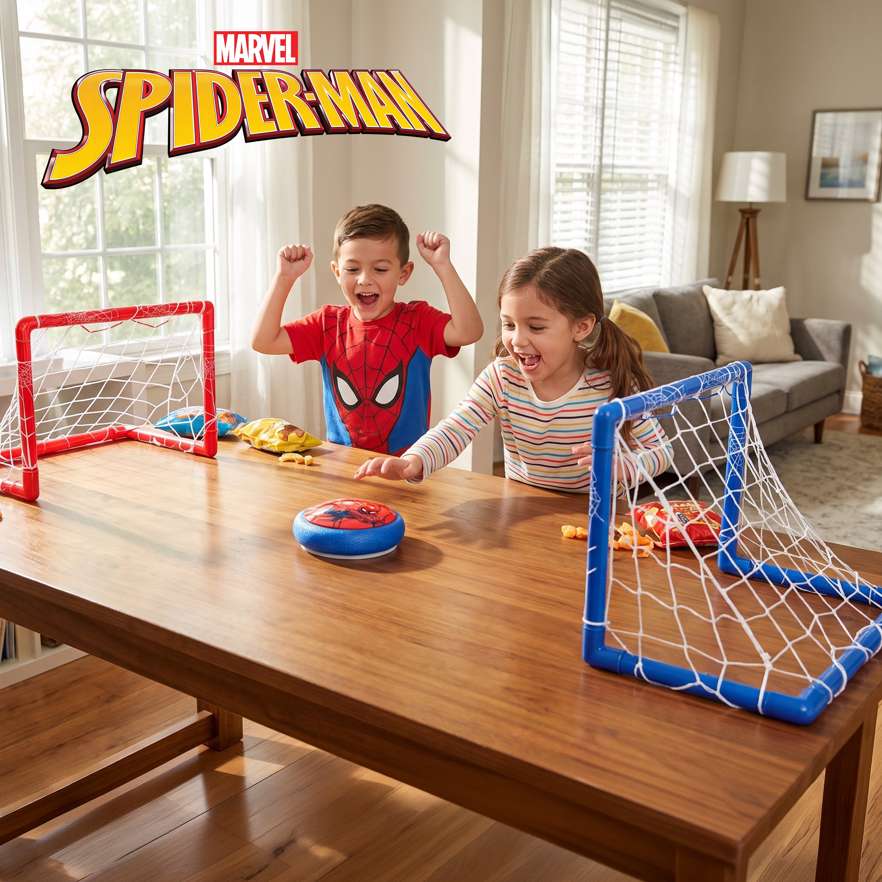 Spider-Man Hover Ball Soccer Playset with 2 Goals