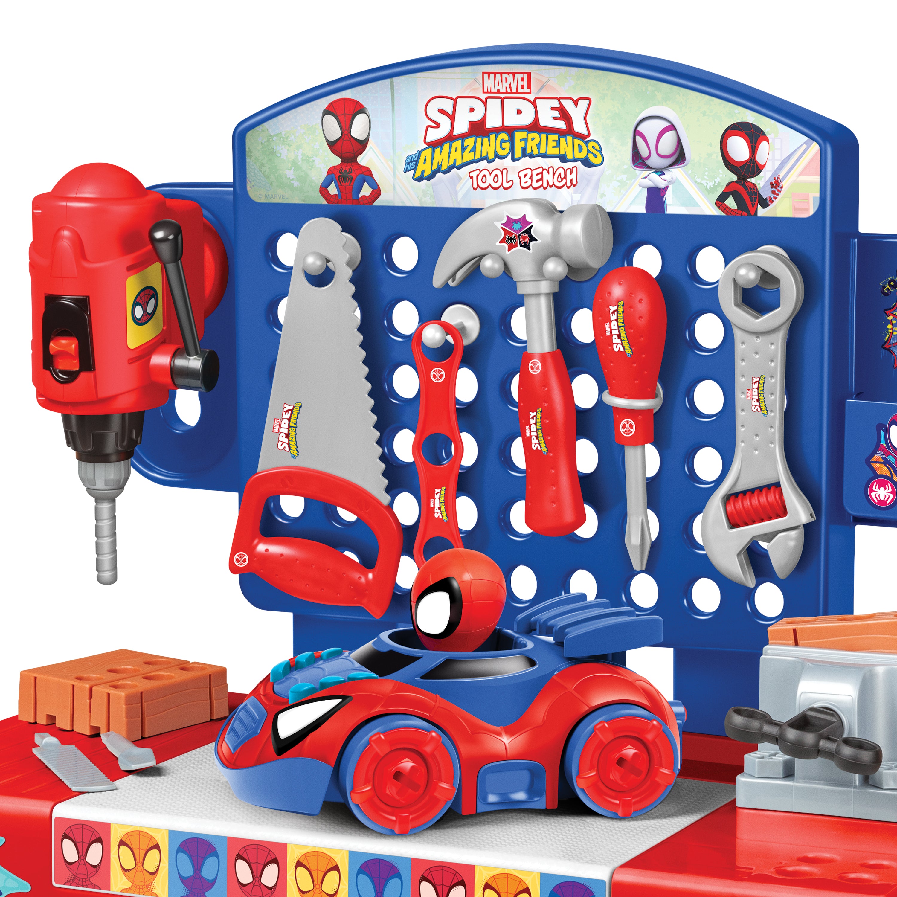 Spidey and His Amazing Friends Tool Bench Playset (55 Pieces)