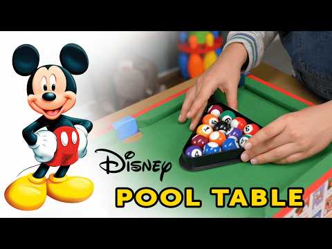 Mickey & his Friends Wooden Tabletop Pool Table