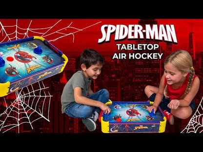 Mesa electrónica de hockey de aire de madera de Spider-Man
