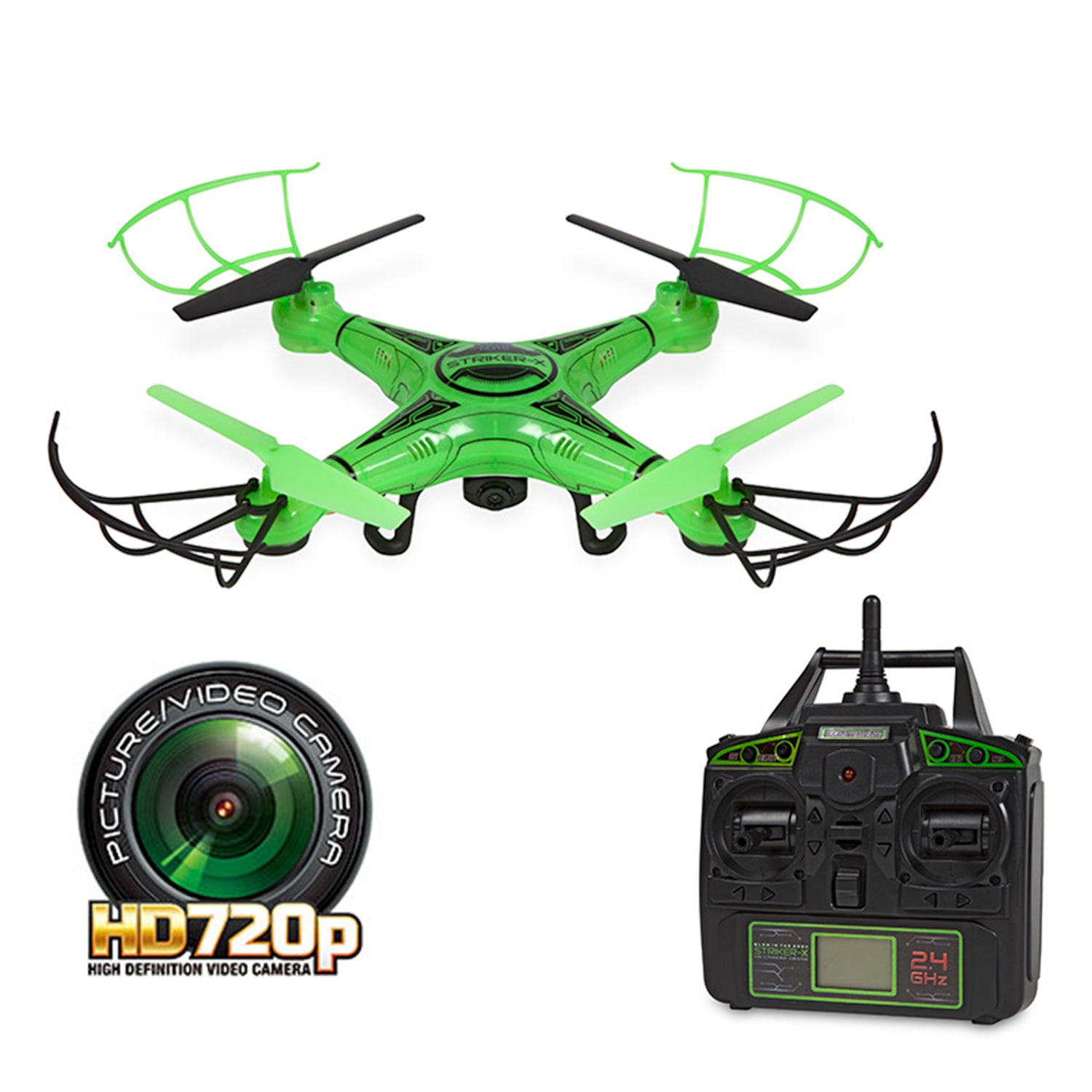 Striker-X Glow-In-The-Dark RC HD Camera Drone