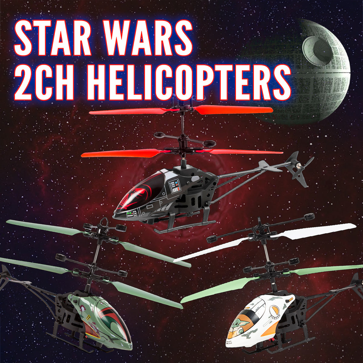 Helicópteros de Star Wars de 2 canales