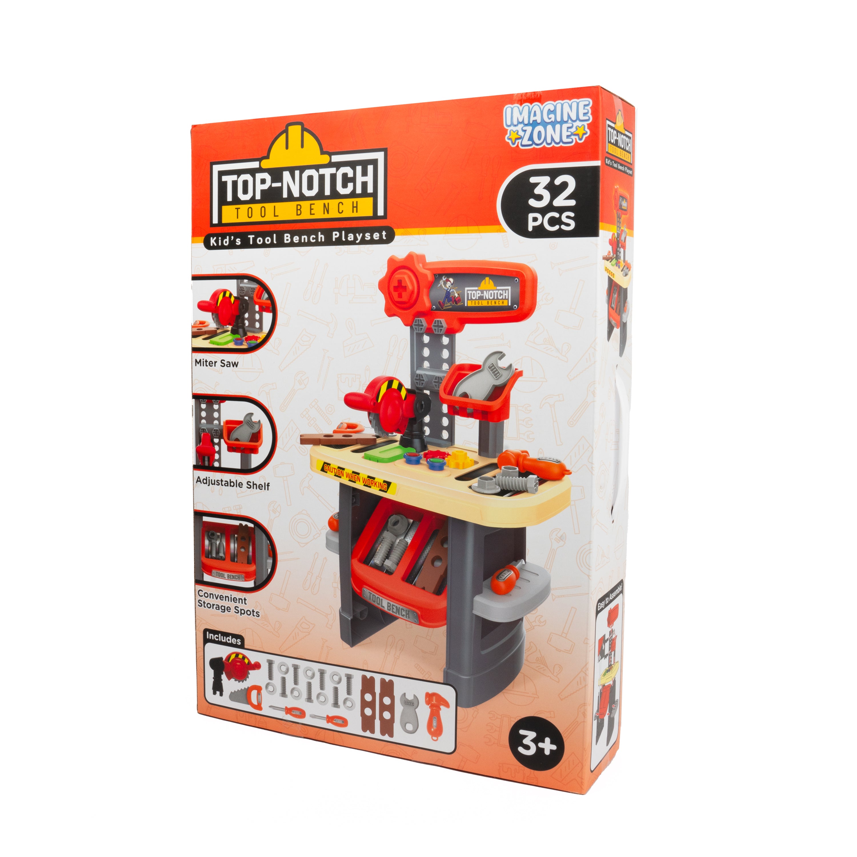 Top-Notch Kid's Tool Bench Playset (32 Pieces)