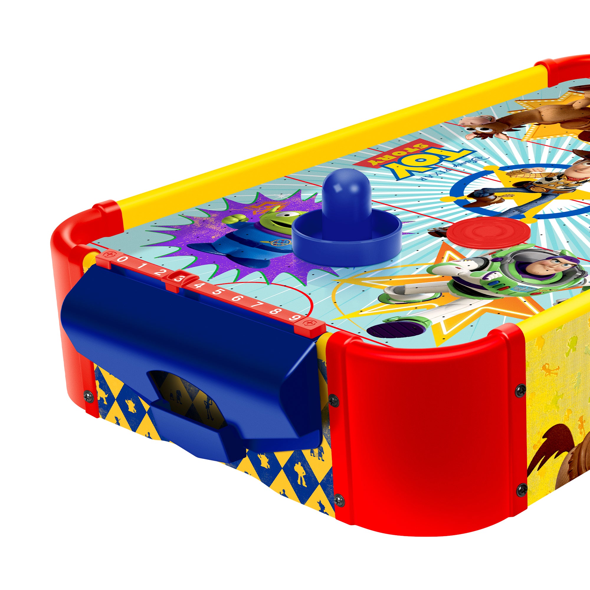 Toy Story Wooden Tabletop Air Hockey - Woody and Buzz Lightyear
