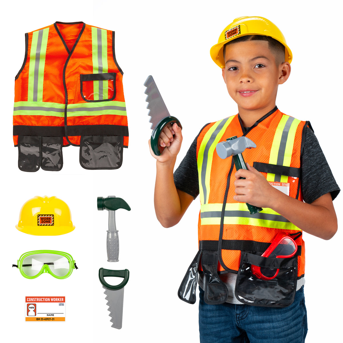 Conjunto de disfraz de trabajador de la construcción