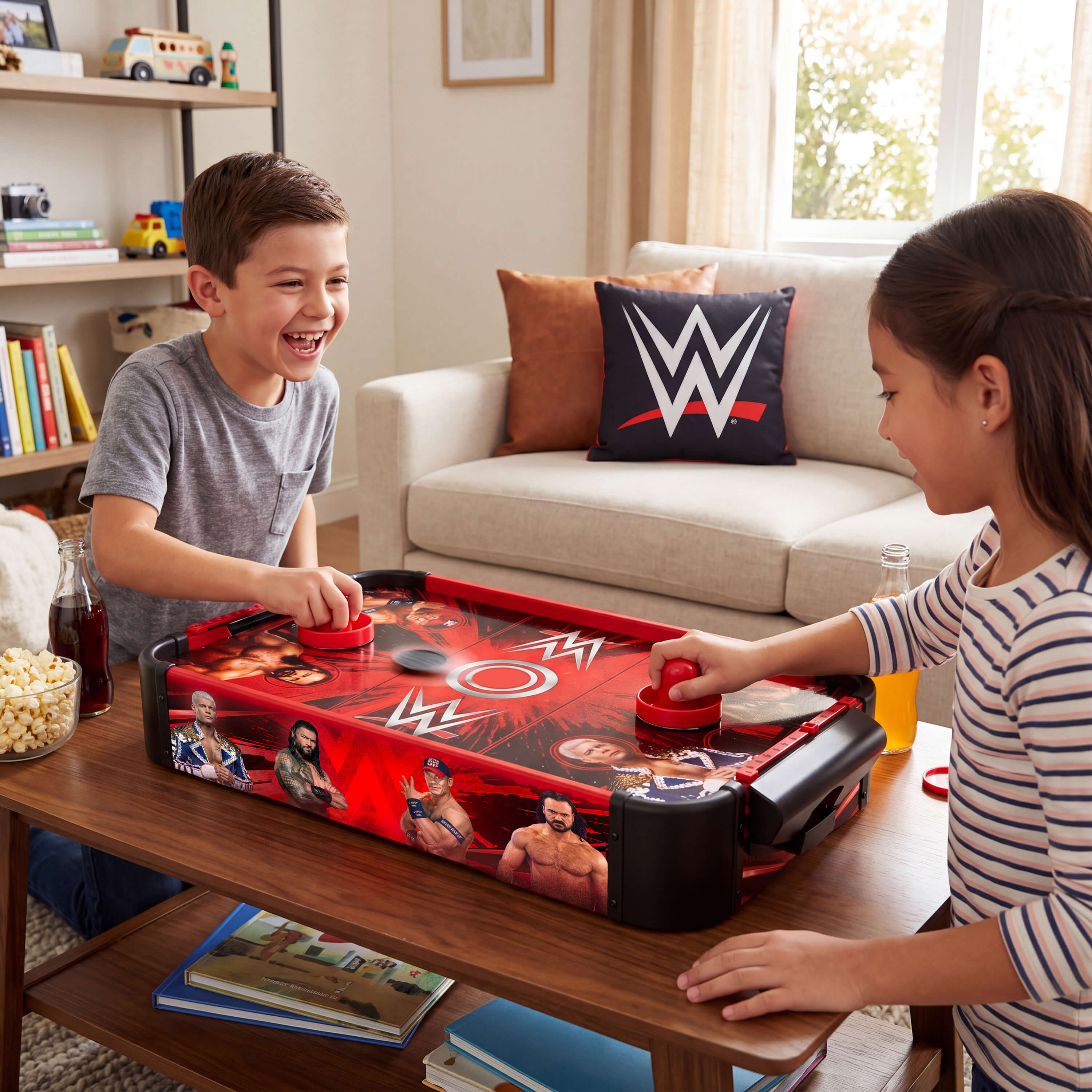 WWE Wooden Tabletop Air Hockey