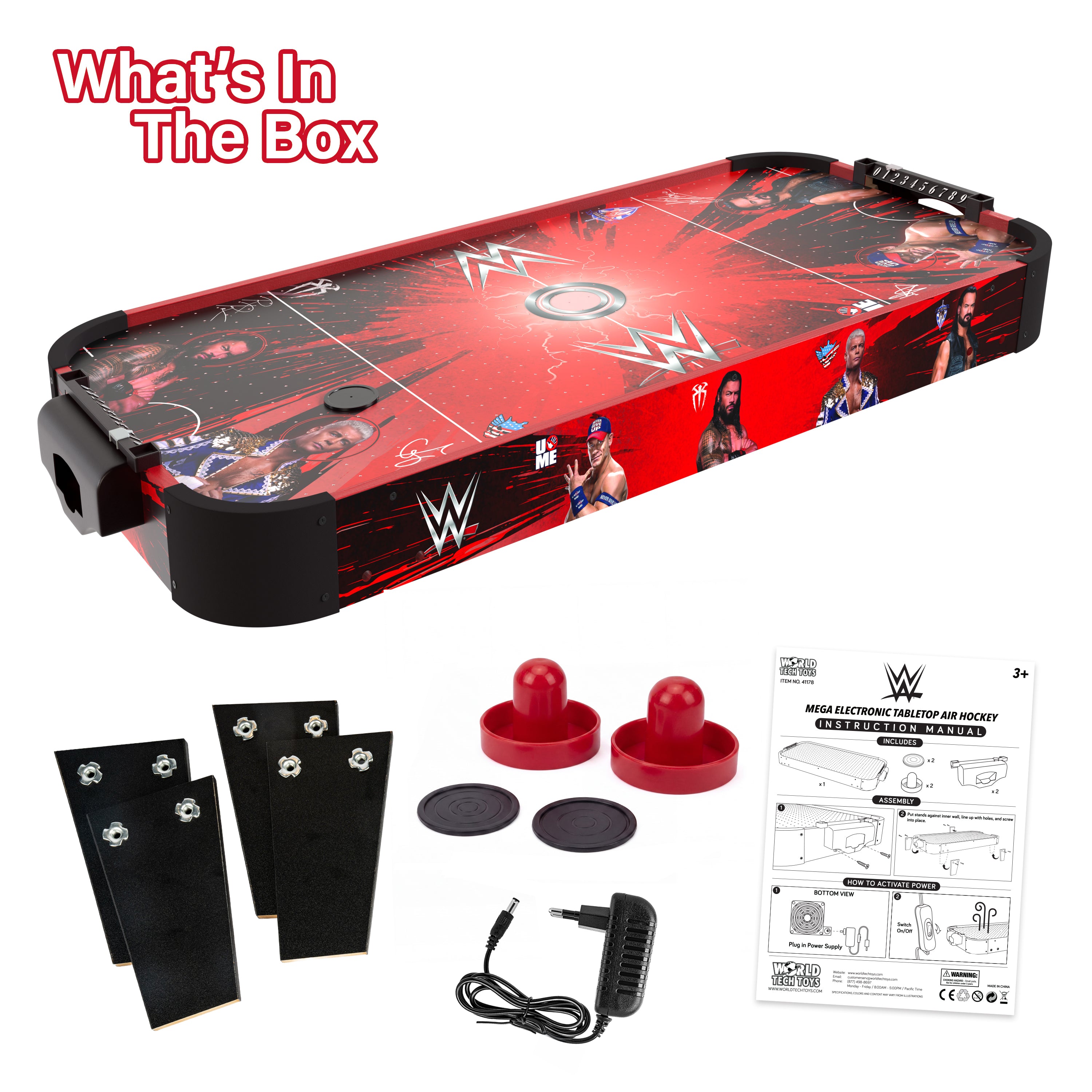 WWE Mega 42" Electronic Tabletop Air Hockey